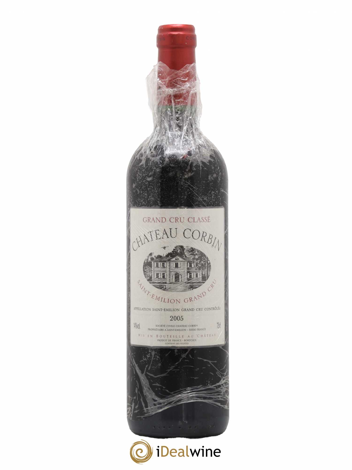 Château Corbin Grand Cru Classé 2005 - Lot de 1 bouteille - 0