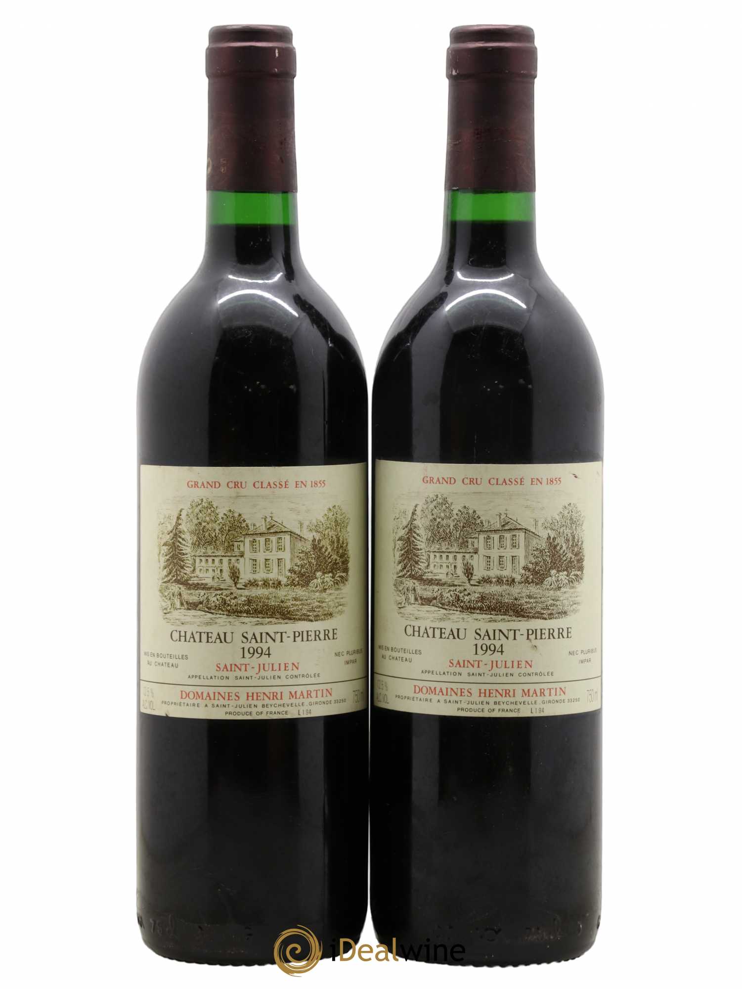 Château Saint-Pierre 4ème Grand Cru Classé 1994 - Lot de 2 bouteilles - 0