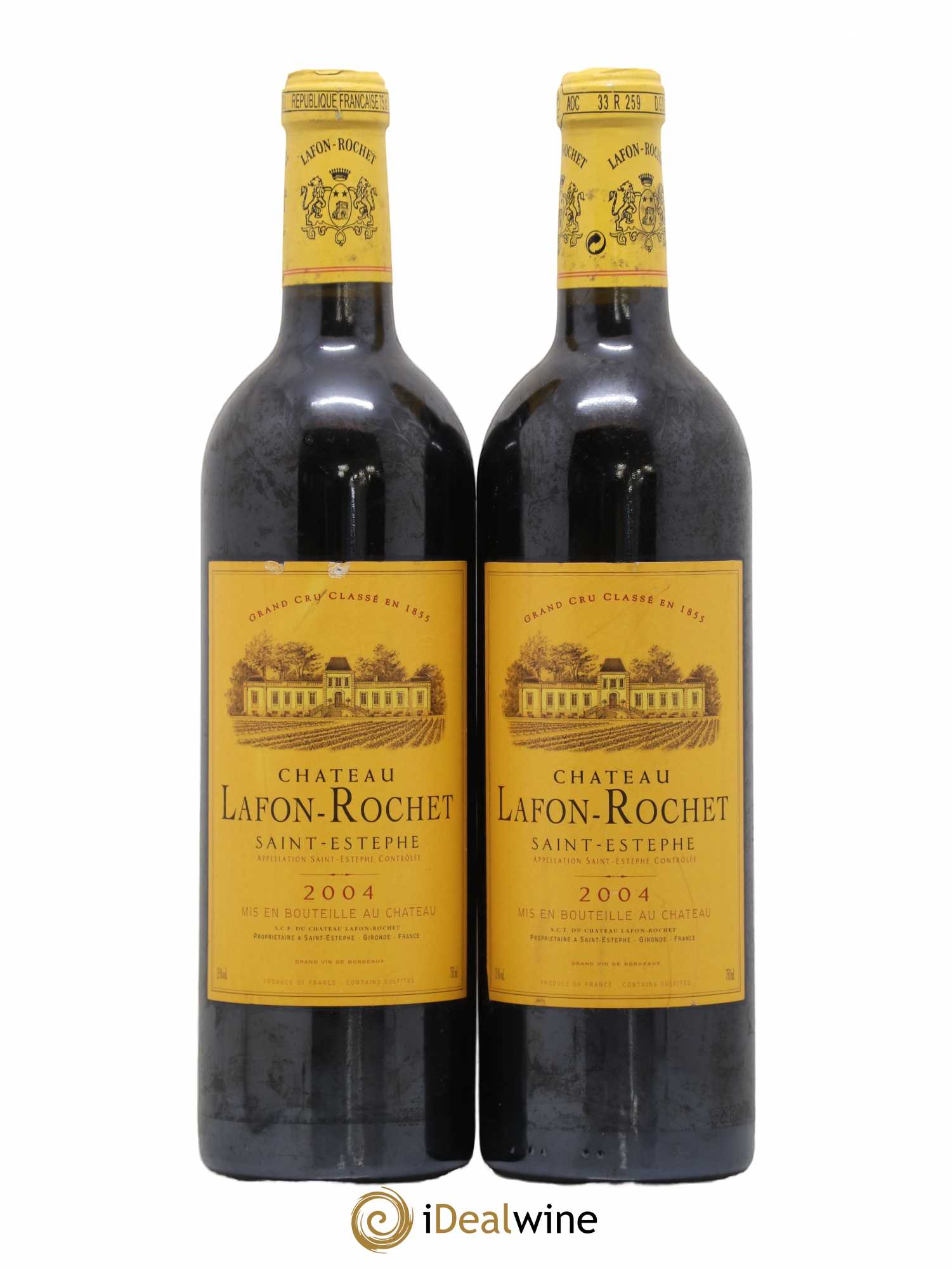Château Lafon Rochet 4ème Grand Cru Classé 2004 - Lot de 2 bouteilles - 0