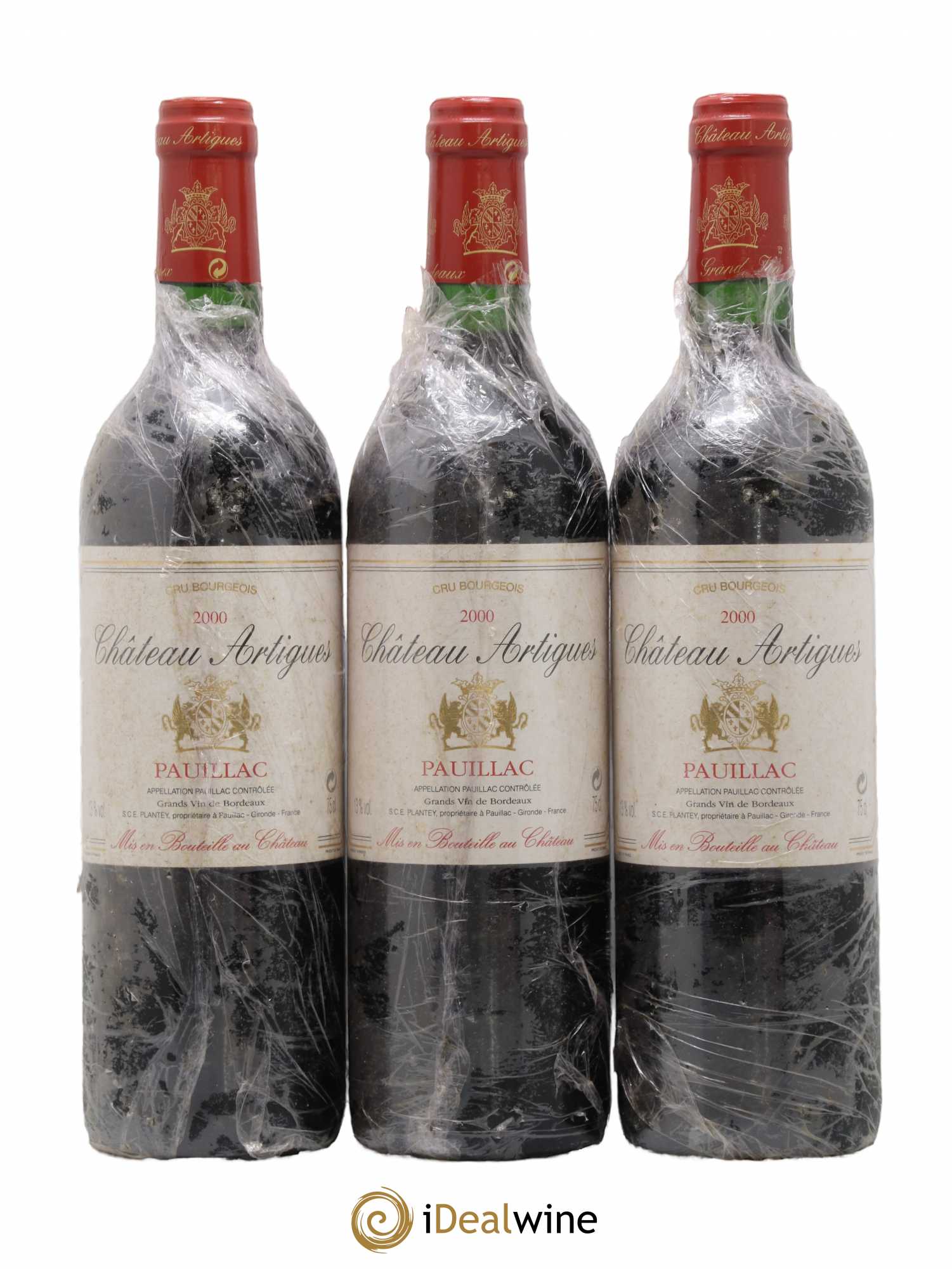 Pauillac Château Artigues (sans prix de réserve) 2000 - Posten von 3 Flaschen - 0