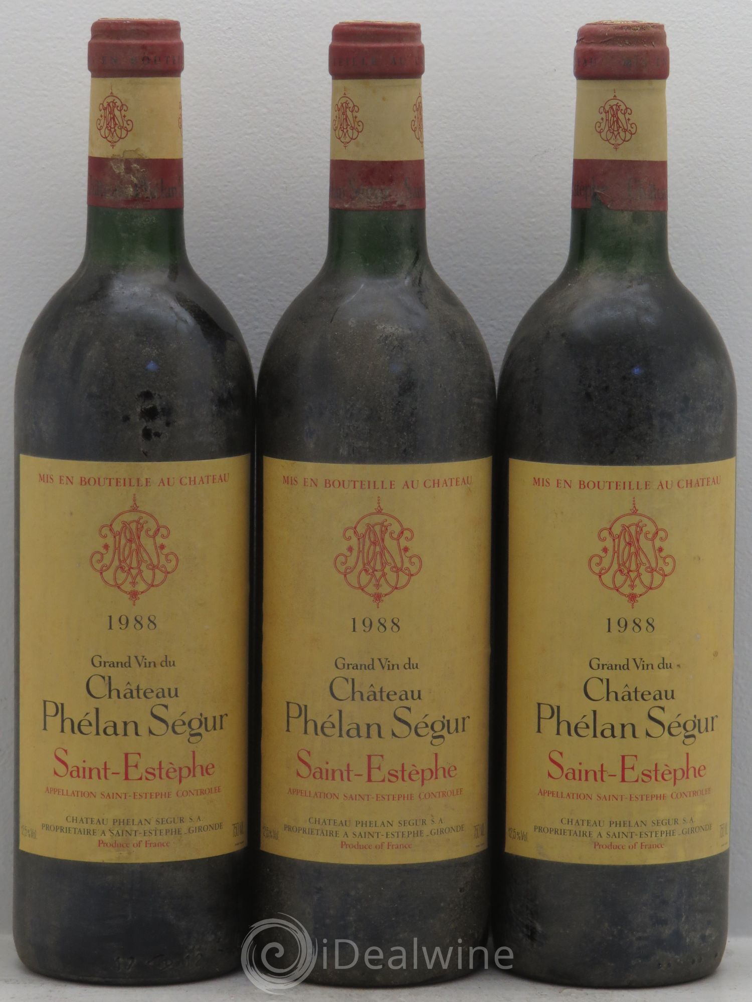 Château Ségur Cru Bourgeois (sans prix de réserve) 1988 - Lot de 3 bouteilles - 0