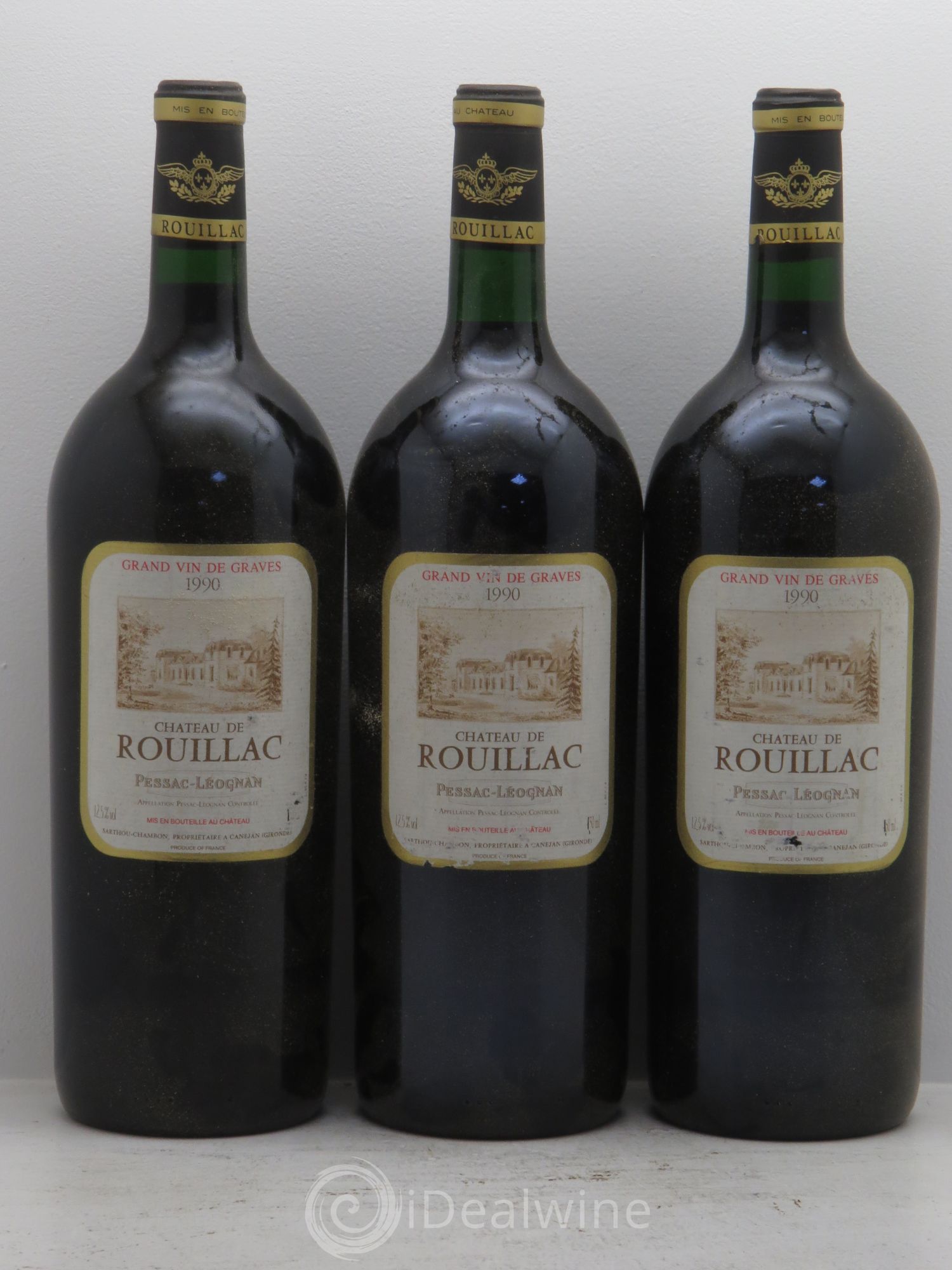 Bordeaux Château de Rouillac 1990 - Lot de 3 magnums - 0