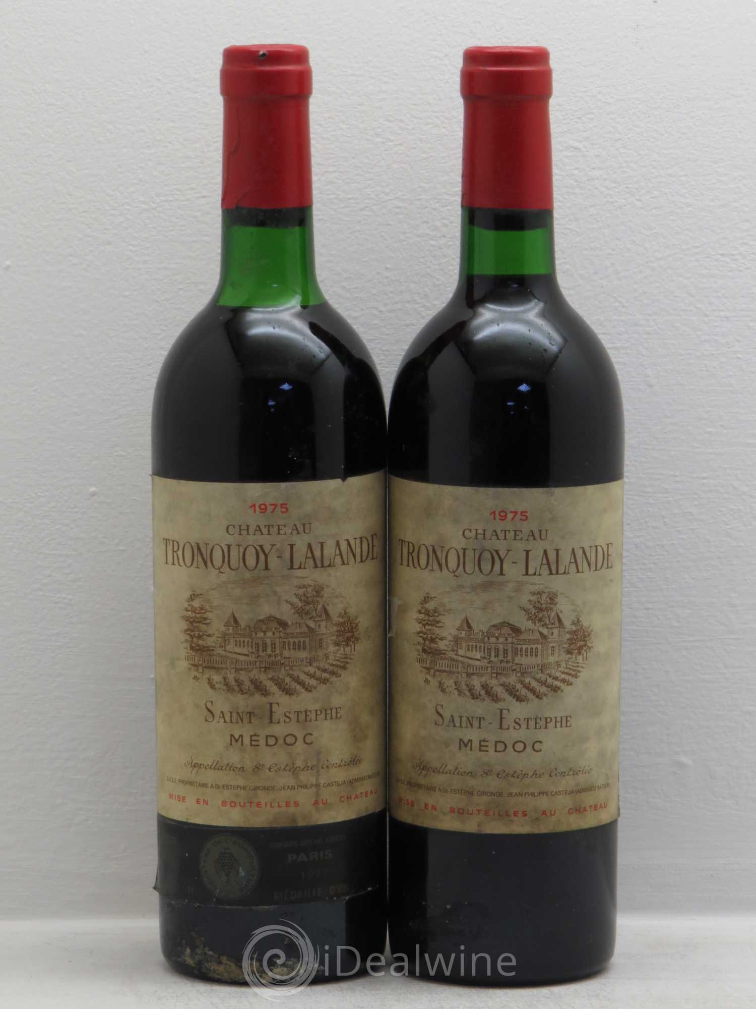 Château Tronquoy Lalande 1975 - Lot de 2 bouteilles - 0