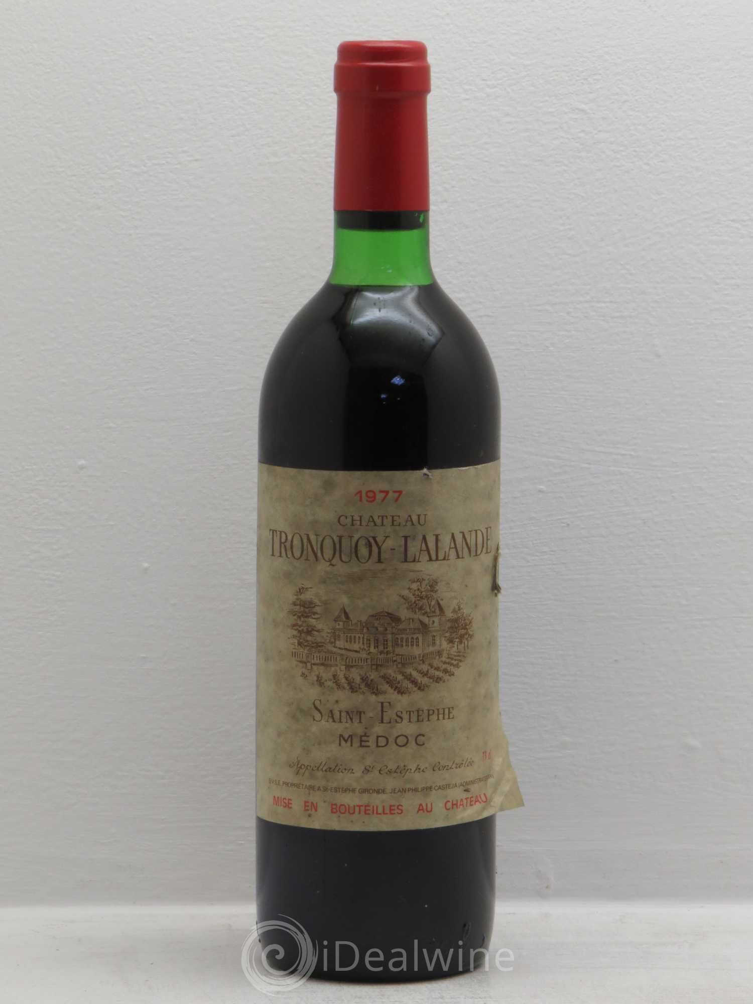 Château Tronquoy Lalande 1977 - Lot de 1 bouteille - 0