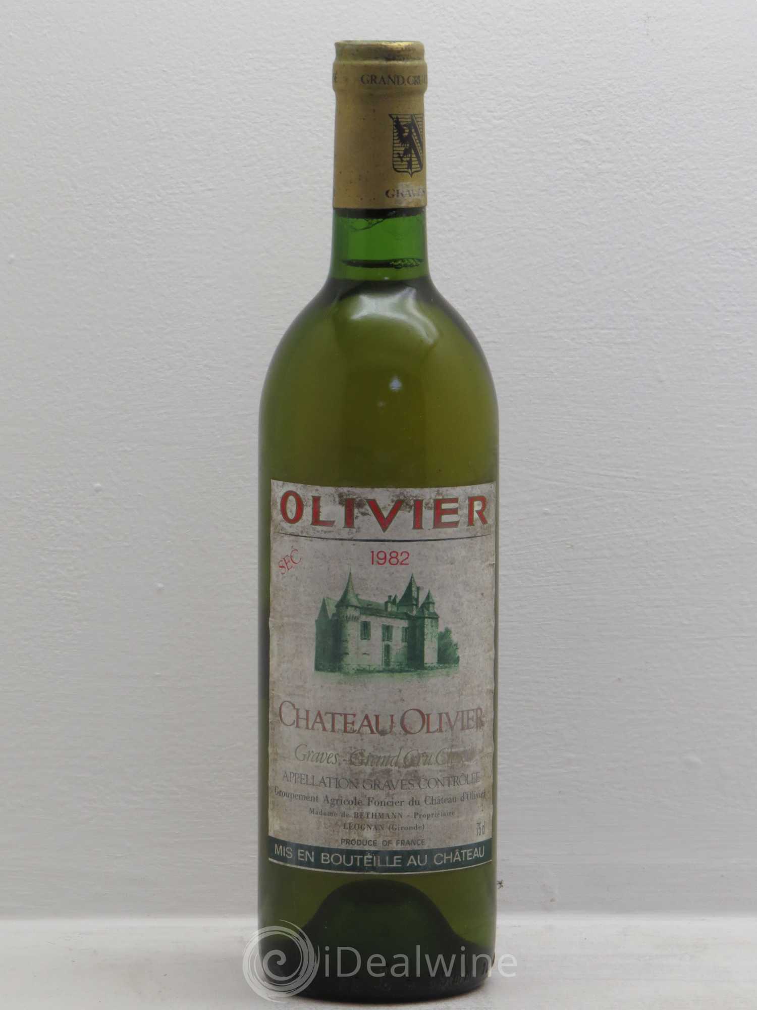 Château Olivier Cru Classé de Graves 1982 - Lot de 1 bouteille - 0