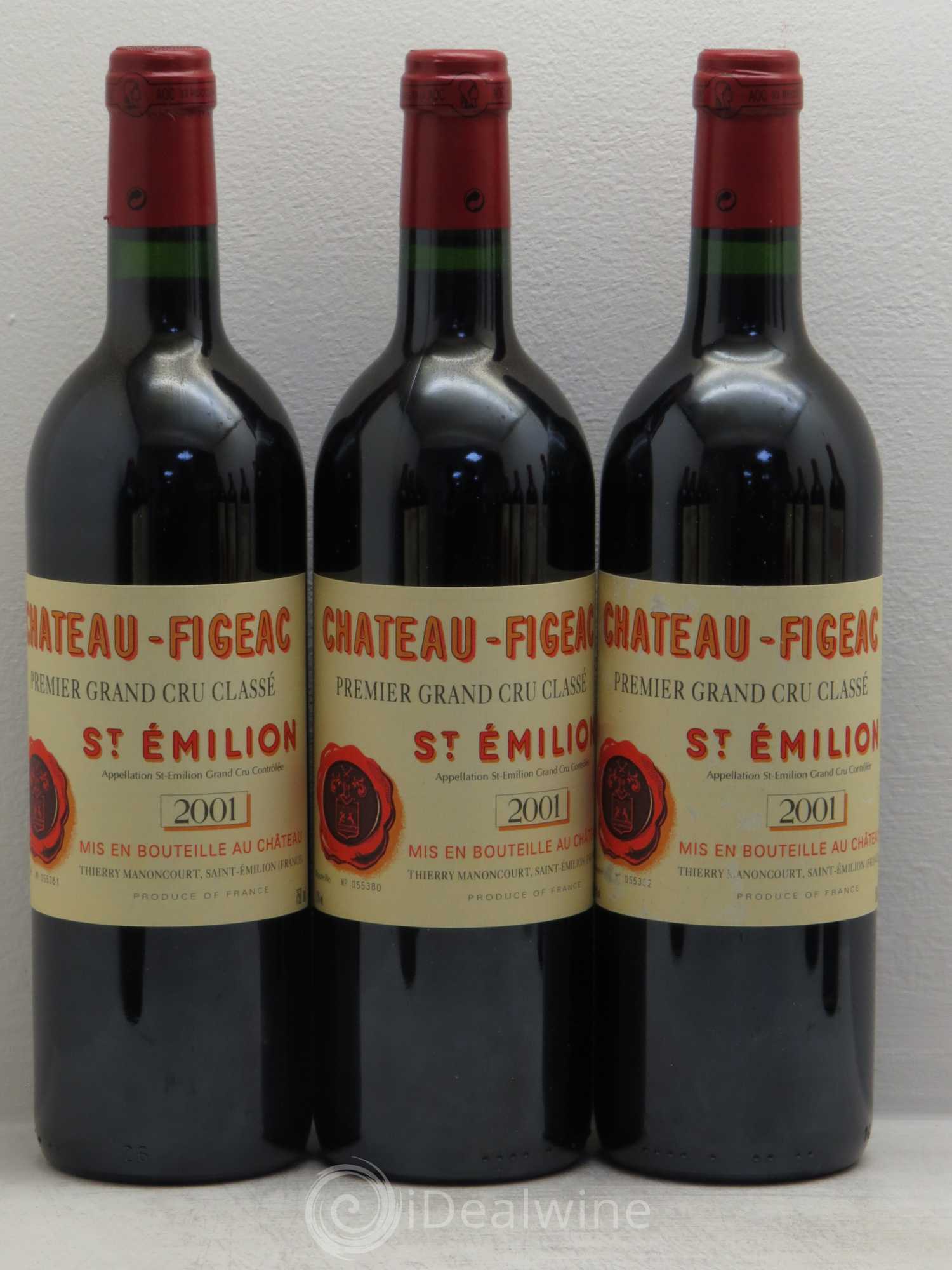 Château Figeac 1er Grand Cru Classé A 2001 - Lot de 12 bouteilles - 1