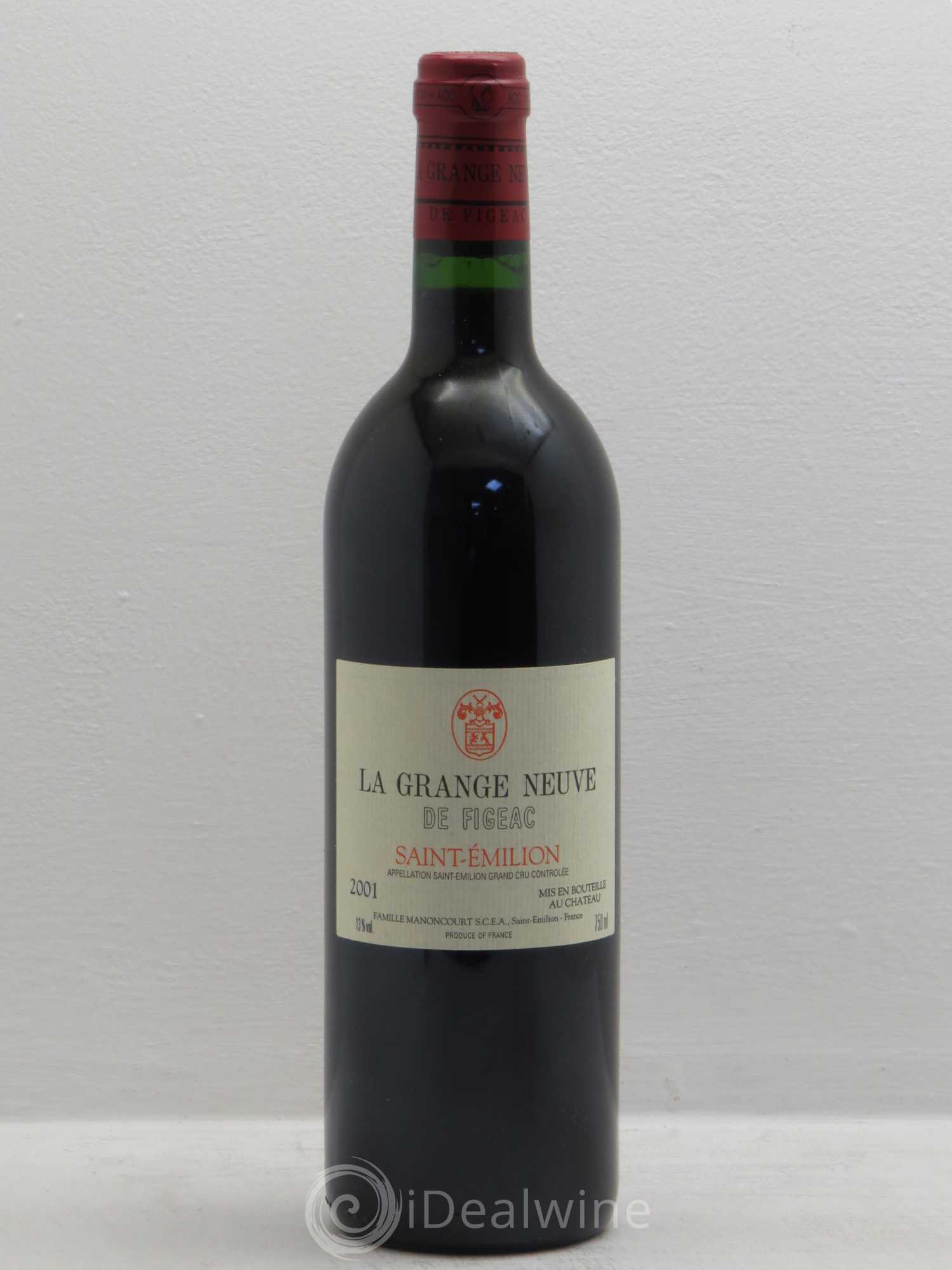 Château La Grange Neuve de Figeac (sans prix de réserve) 2001 - Lot de 12 bouteilles - 0