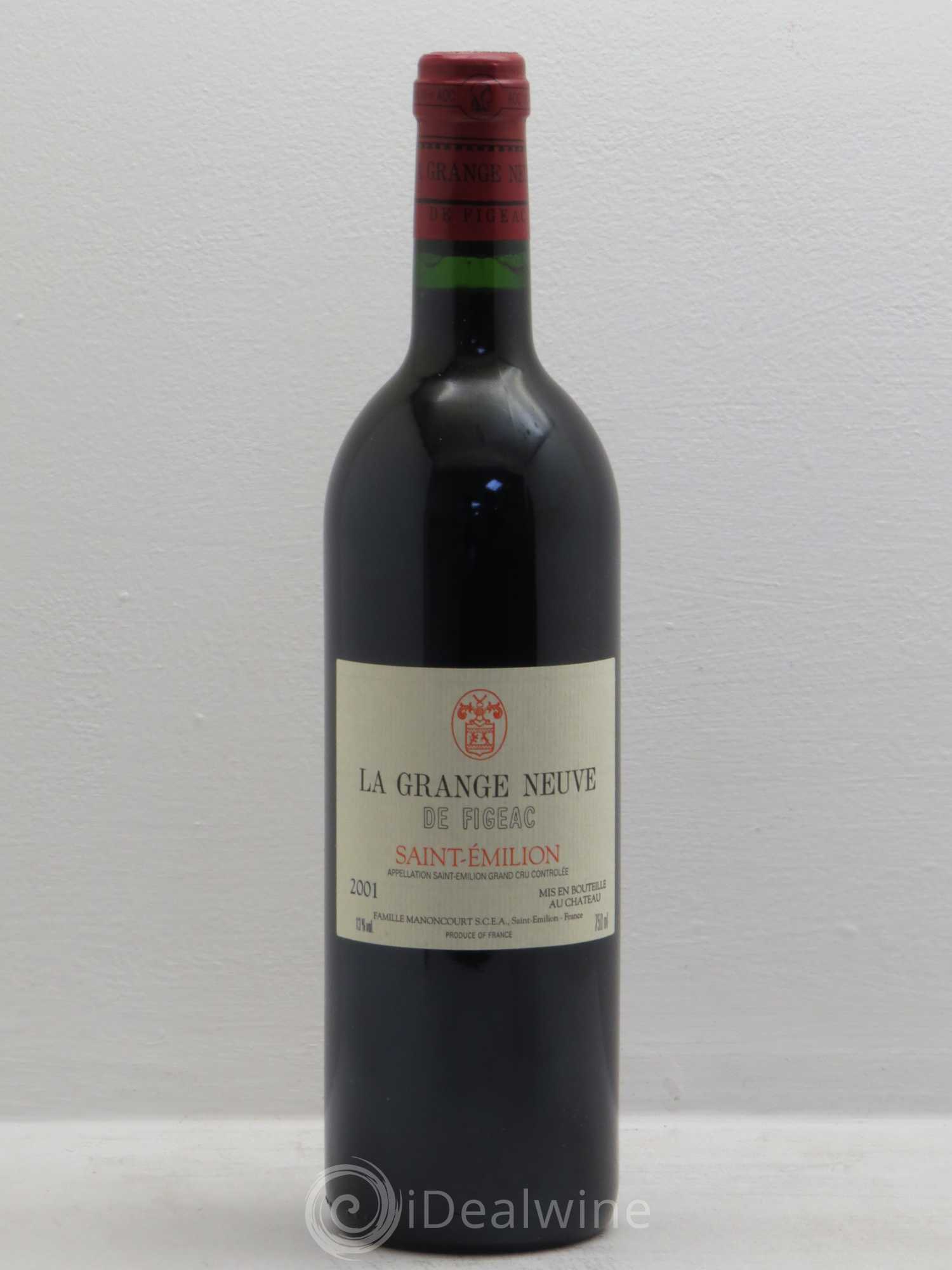 Château La Grange Neuve de Figeac (sans prix de réserve) 2001 - Lot de 12 bouteilles - 0