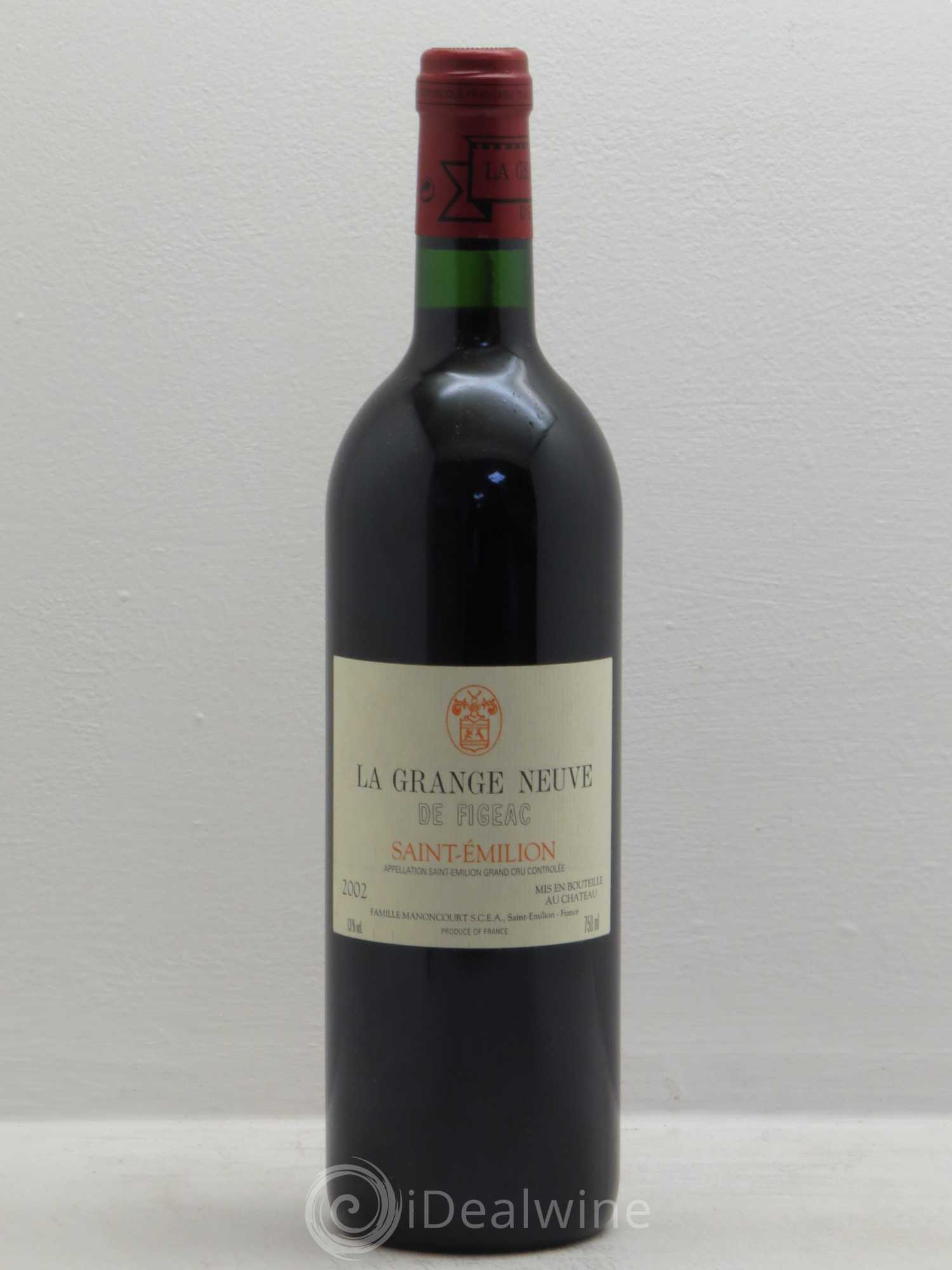 Château La Grange Neuve de Figeac (sans prix de réserve) 2002 - Lot de 6 bouteilles - 0