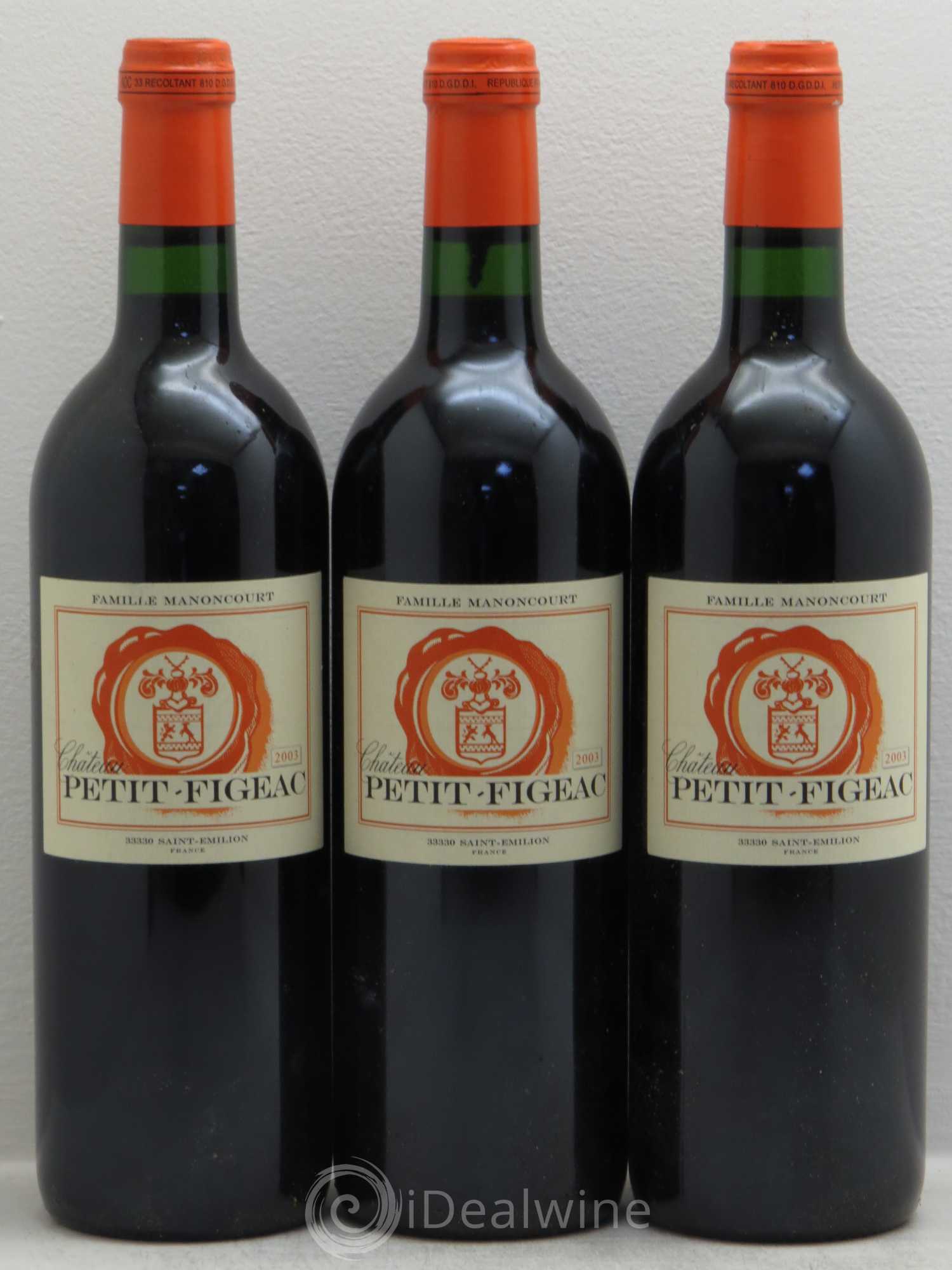 Petit Figeac 2003 - Lot de 3 bouteilles - 0