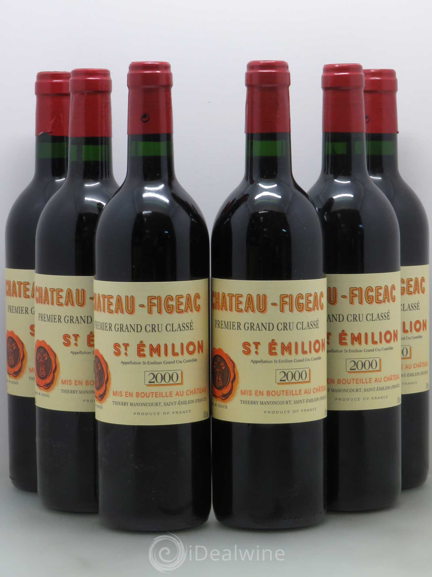 Château Figeac 1er Grand Cru Classé A 2000 - Lot de 6 bouteilles - 0