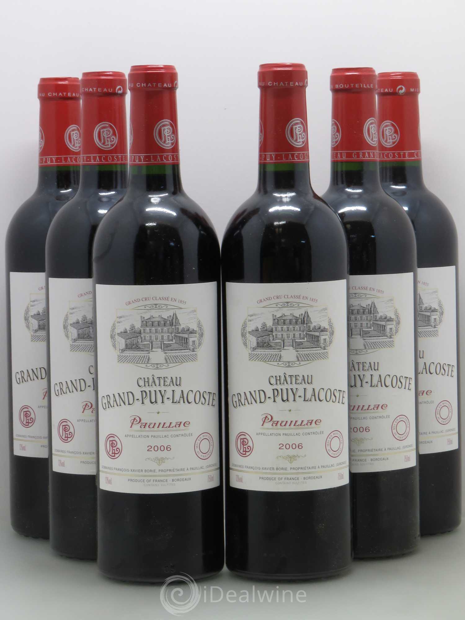 Château Grand Puy Lacoste 5ème Grand Cru Classé 2006 - Lot de 6 bouteilles - 0
