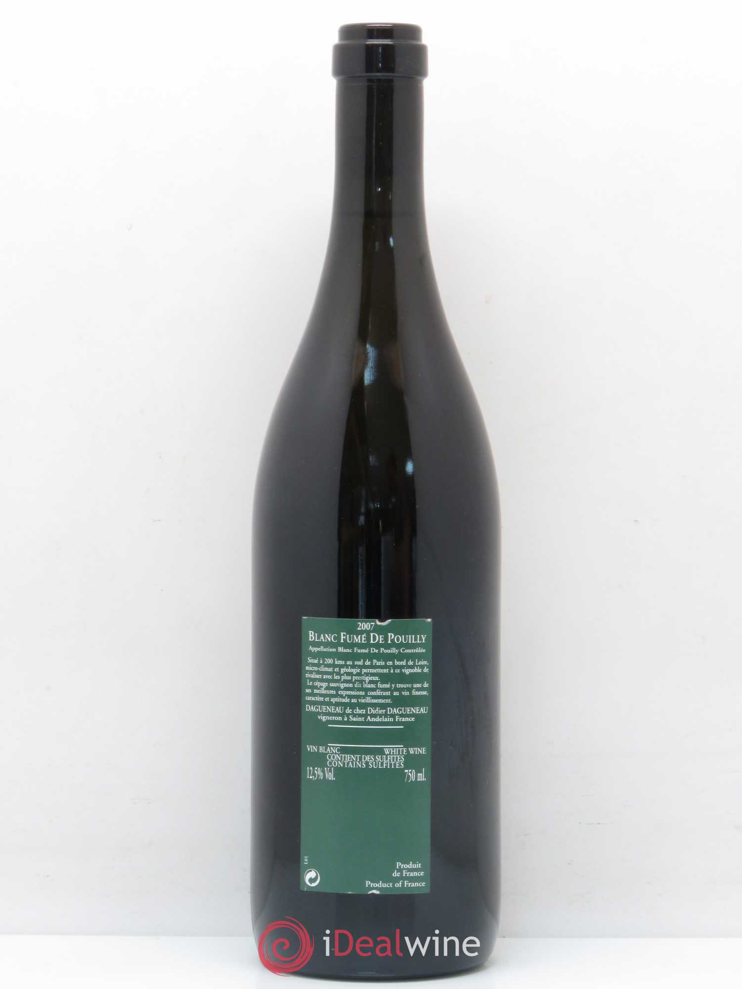 Vin de France (anciennement Pouilly-Fumé) Silex Dagueneau (Domaine Didier - Louis-Benjamin) 2007 - Lot de 1 bouteille - 1