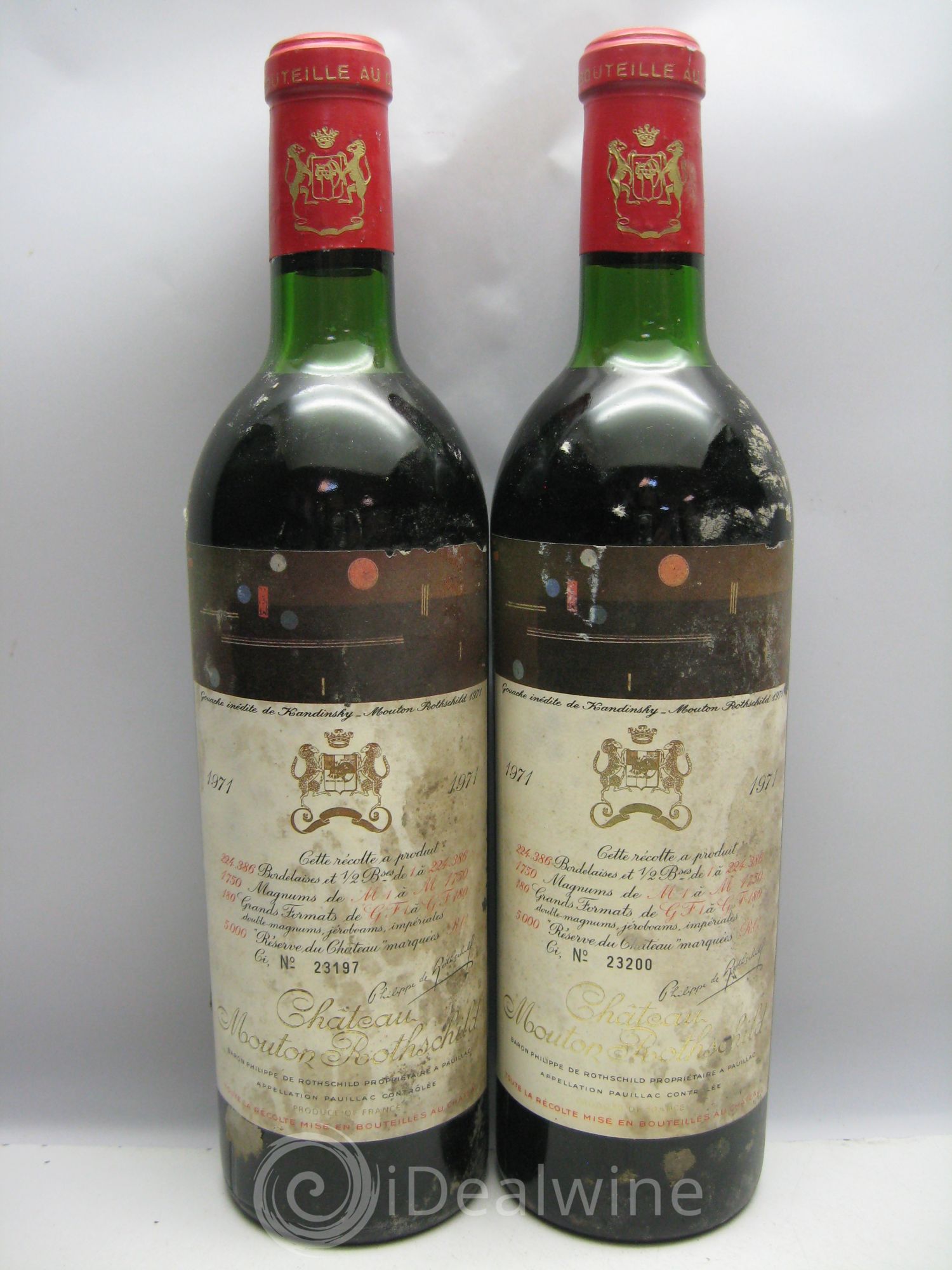 Château Mouton Rothschild 1er Grand Cru Classé 1971 - Lot de 6 bouteilles - 2