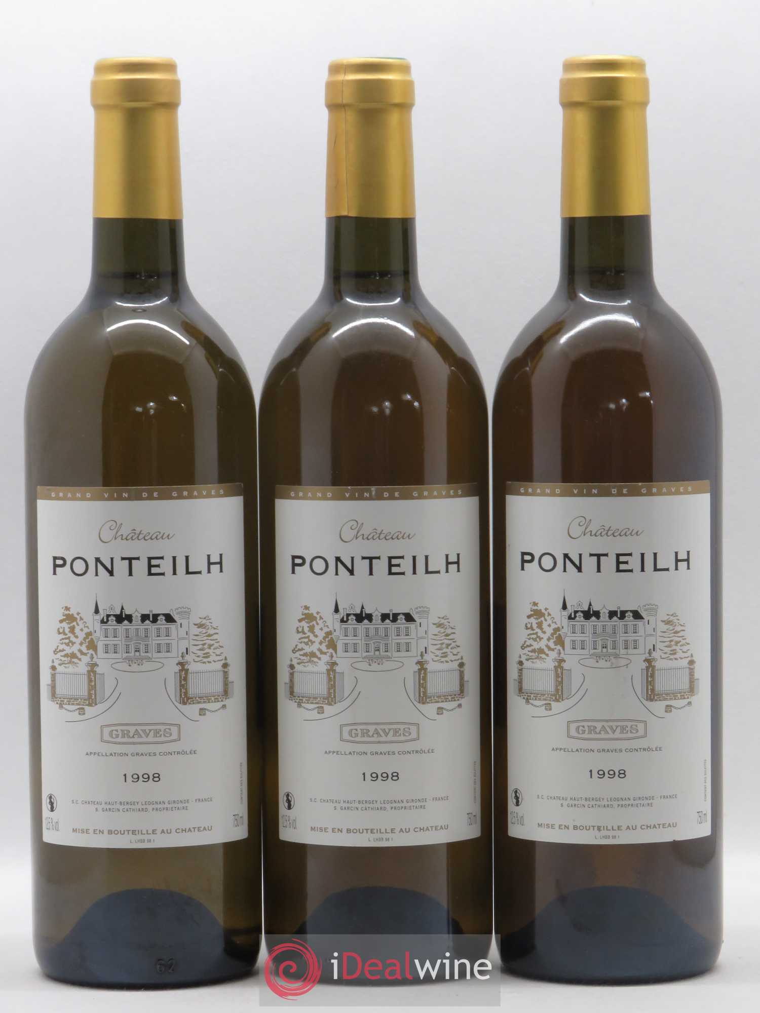 Graves Château Ponteilh 1998 - Posten von 3 Flaschen - 0