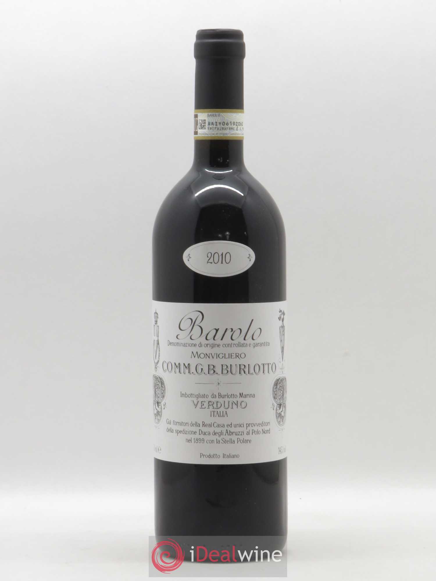 Barolo DOCG Monvigliero Comm. Giovan Battista Burlotto 2010 - Lot de 1 bouteille - 0
