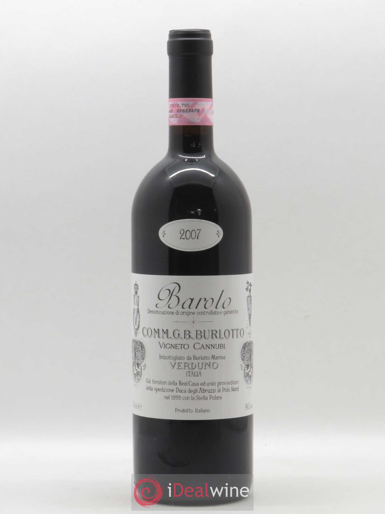 Barolo DOCG Cannubi Comm. Giovan Battista Burlotto 2007 - Lot de 1 bouteille - 0