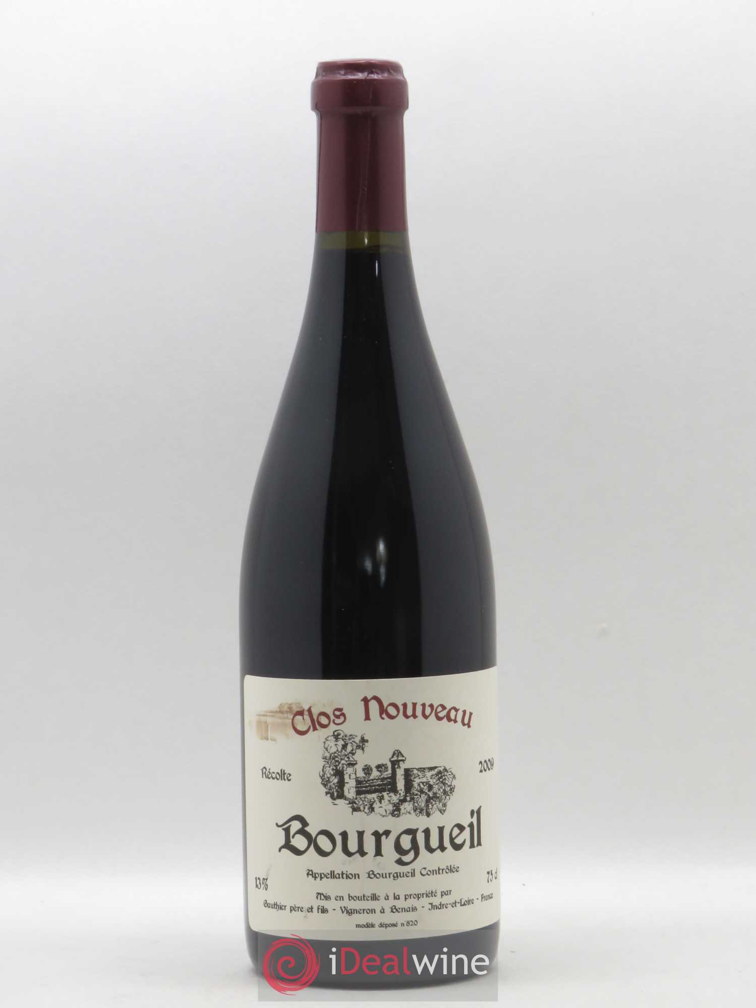 Bourgueil Clos Nouveau Domaine du Bel Air 2009 - Lot de 1 bouteille - 0