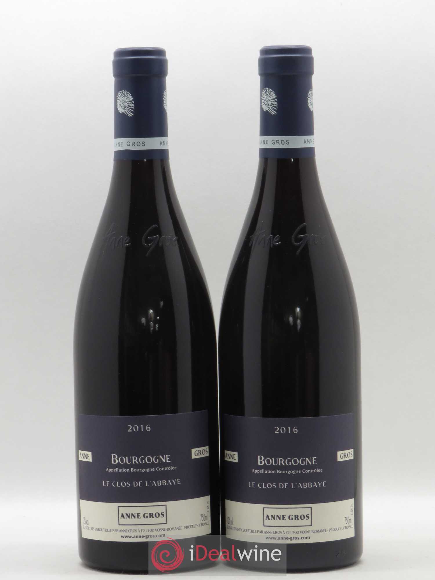 Bourgogne Clos de l'Abbaye Anne Gros 2016 - Posten von 2 Flaschen - 0