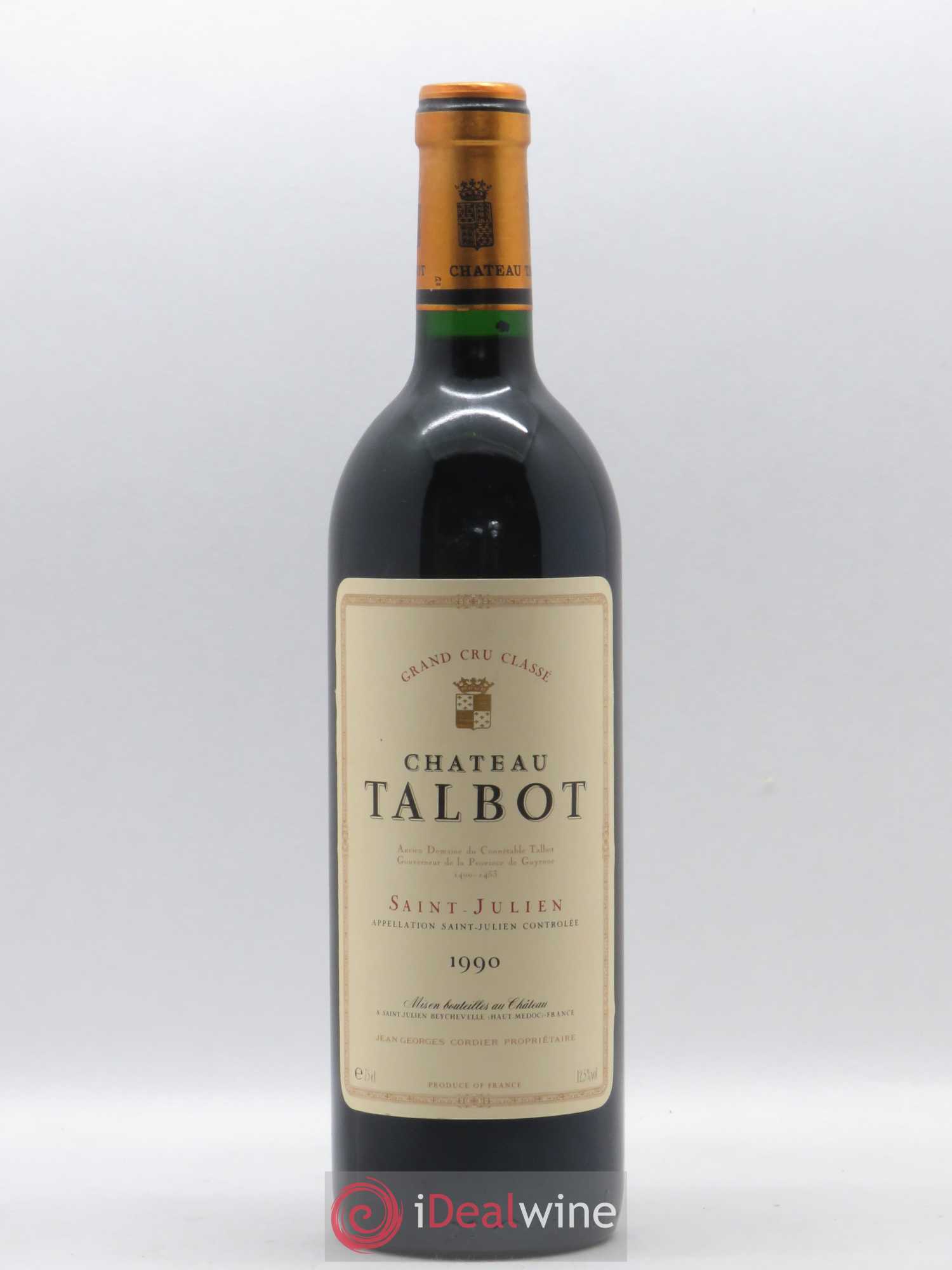 Château Talbot 4ème Grand Cru Classé 1990 - Lot de 1 bouteille - 0