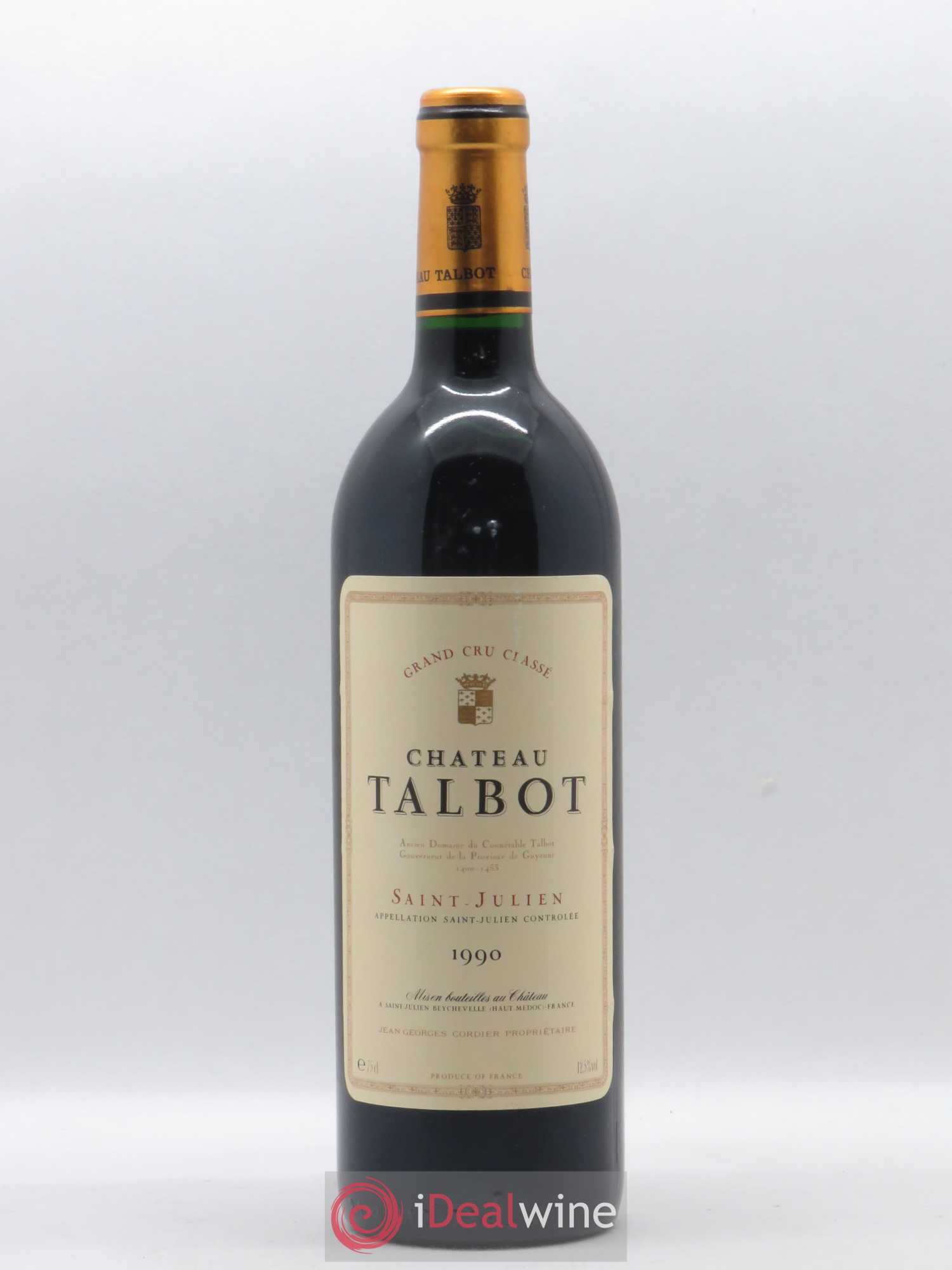 Château Talbot 4ème Grand Cru Classé 1990 - Lot de 1 bouteille - 0