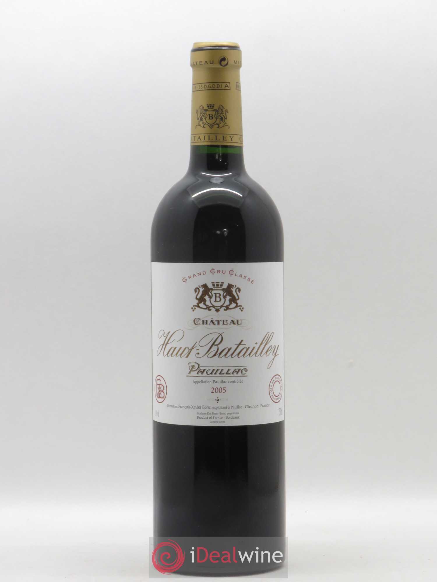 Château Haut Batailley 5ème Grand Cru Classé 2005 - Lot de 1 bouteille - 0