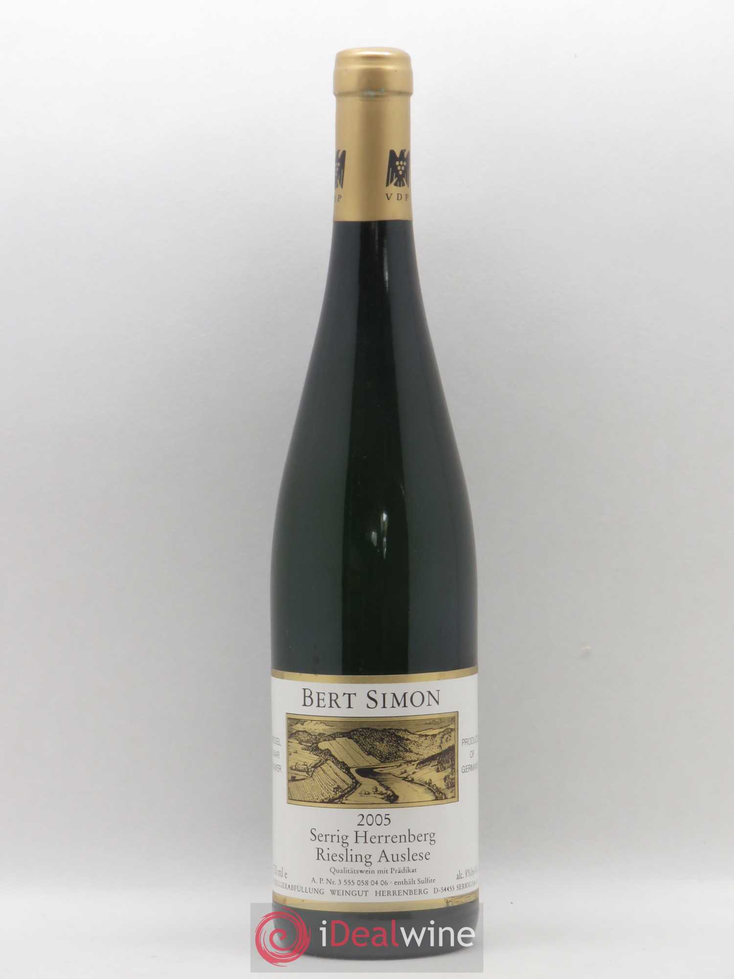 Allemagne Mosel-Saar Serrig Herrenberg Riesling Auslese Goldkapsel Bert Simon 2005 - Posten von 1 Flasche - 0