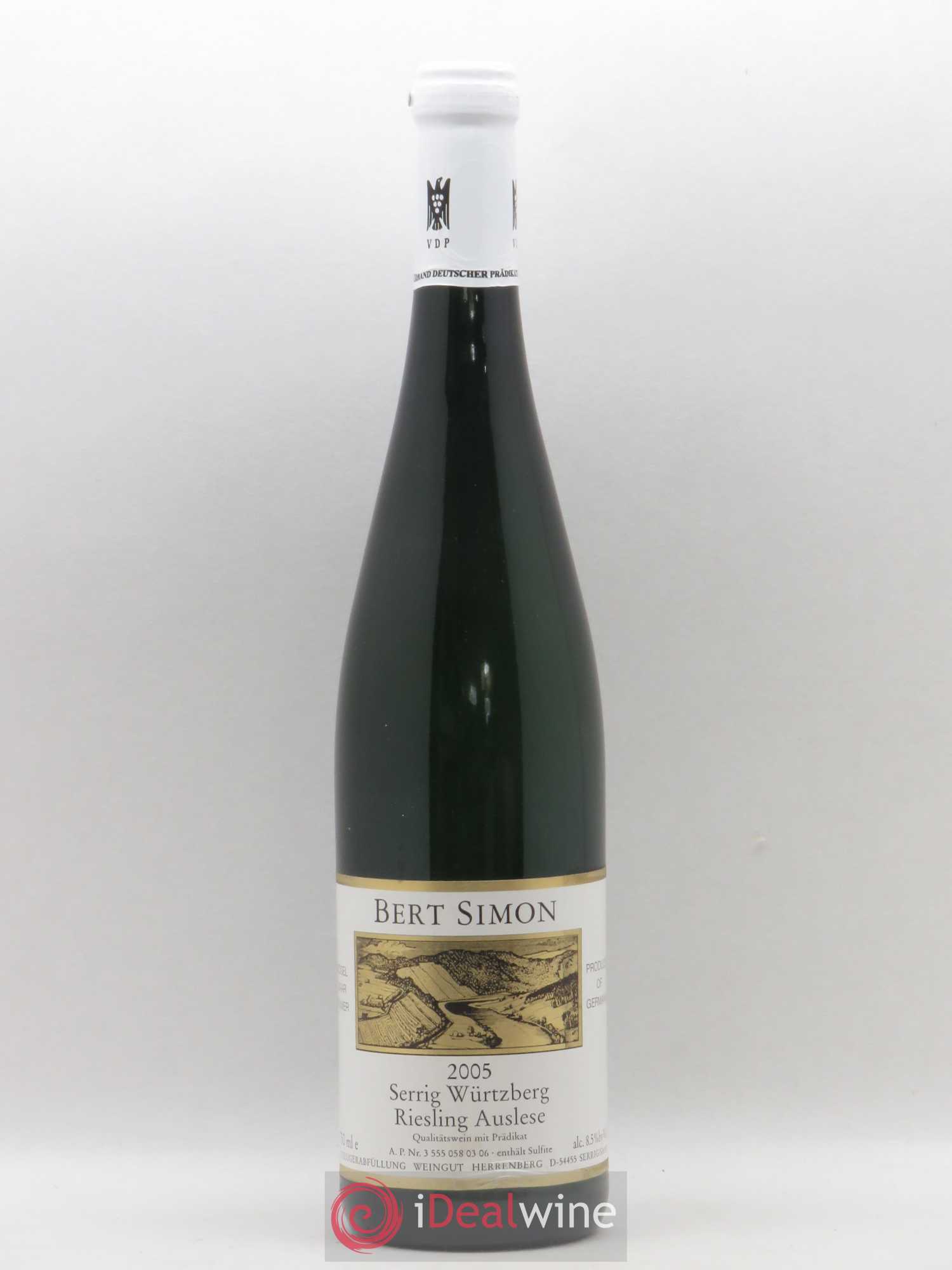 Allemagne Mosel-Saar Serrig Wurtzberg Riesling Auslese Bert Simon (sans prix de réserve) 2005 - Posten von 1 Flasche - 0