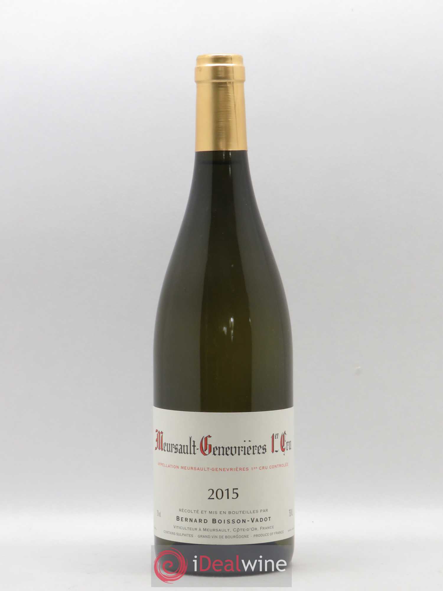 Meursault 1er Cru Genevrières Boisson-Vadot (Domaine) 2015 - Lot de 1 bouteille - 0
