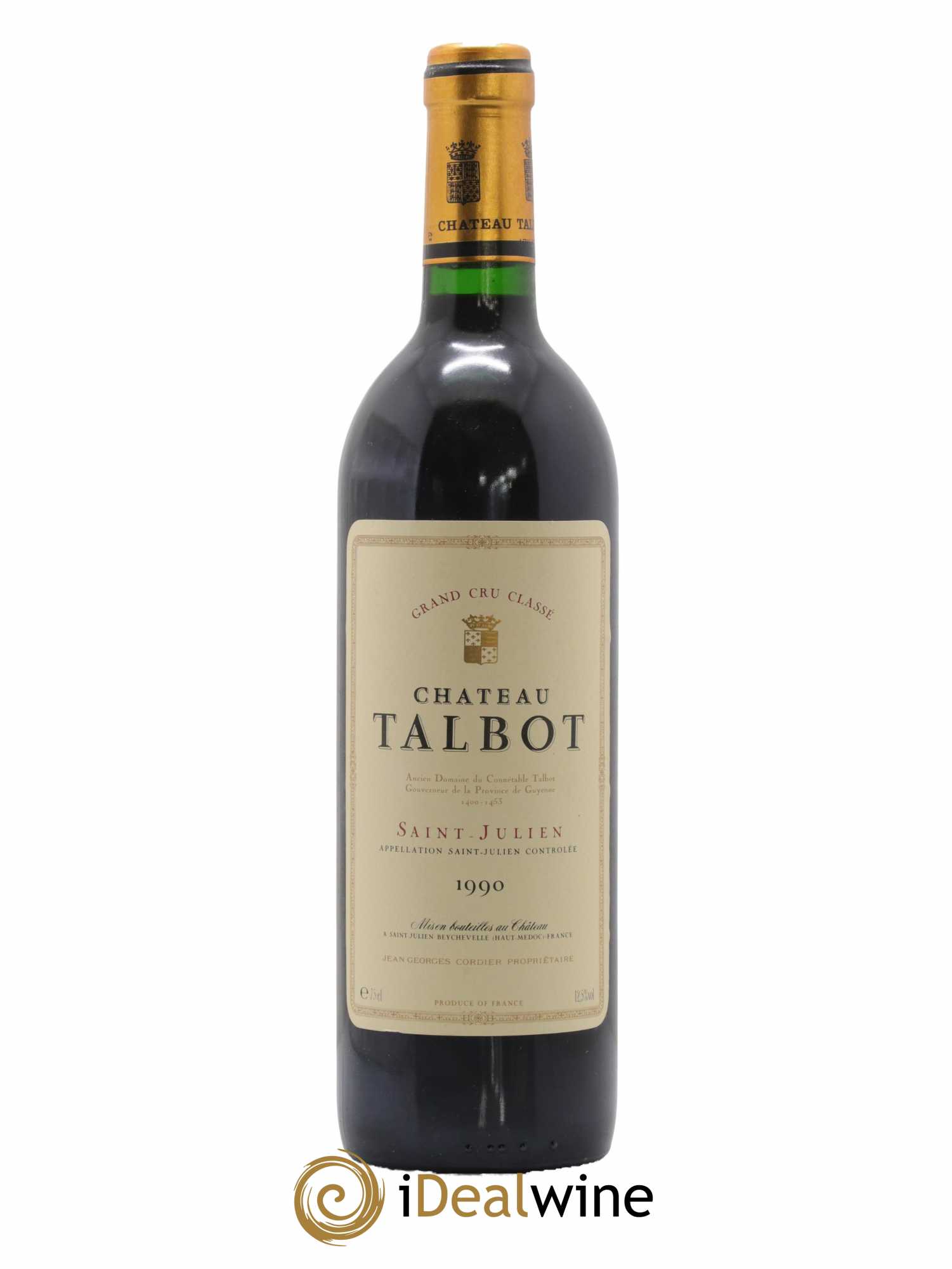 Château Talbot 4ème Grand Cru Classé 1990 - Lot de 1 bouteille - 0
