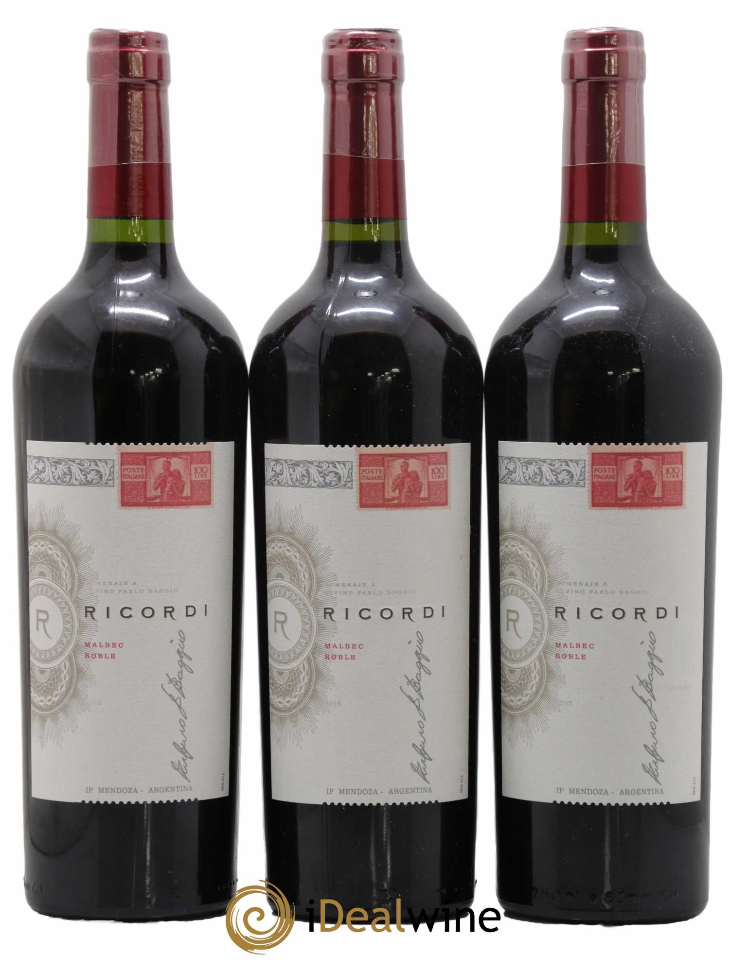 Mendoza Malbec Roble Rocordi 2015 - Lot de 3 bouteilles - 0