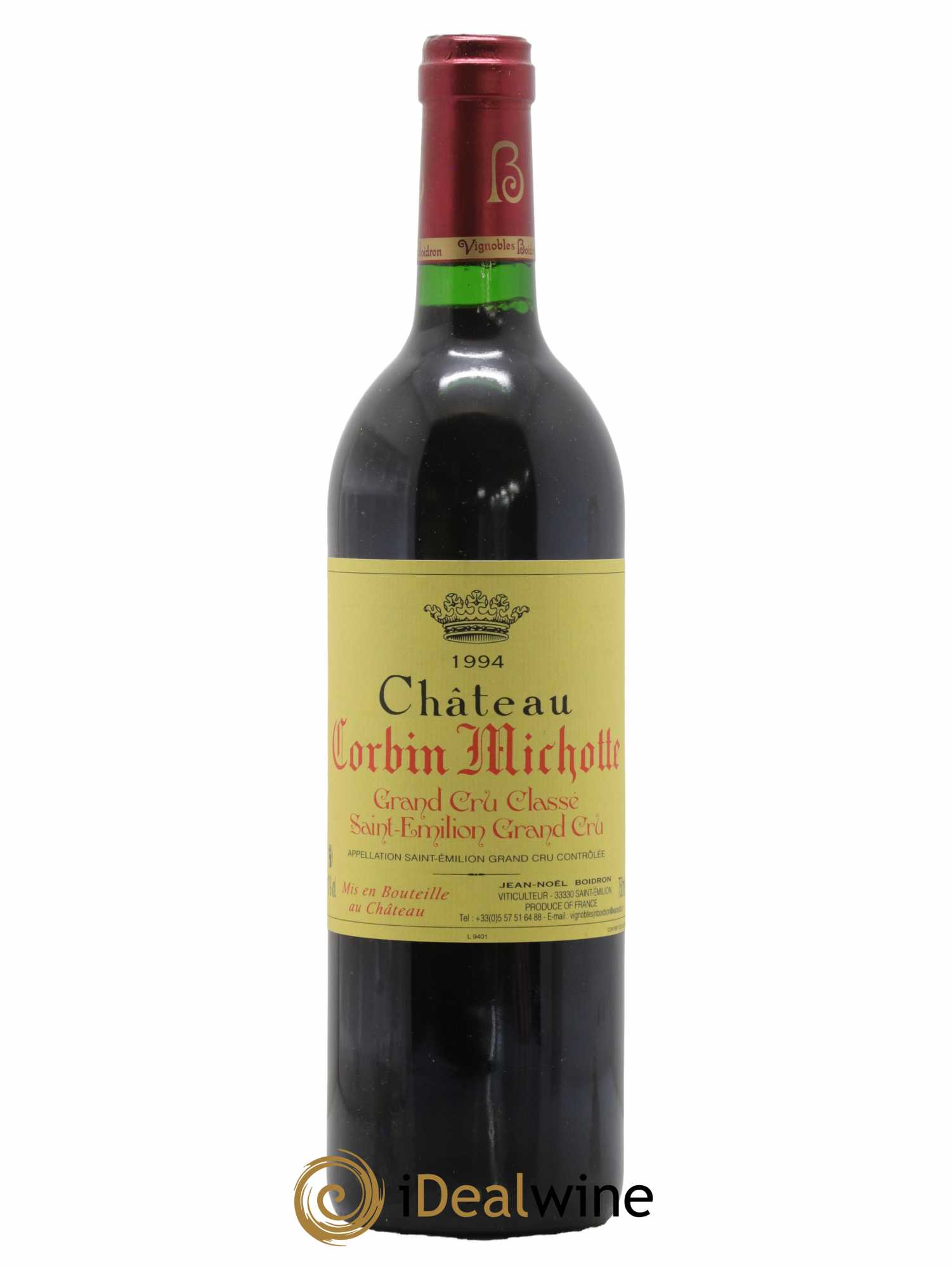 Château Corbin Michotte Grand Cru Classé 1994 - Lot de 1 bouteille - 0