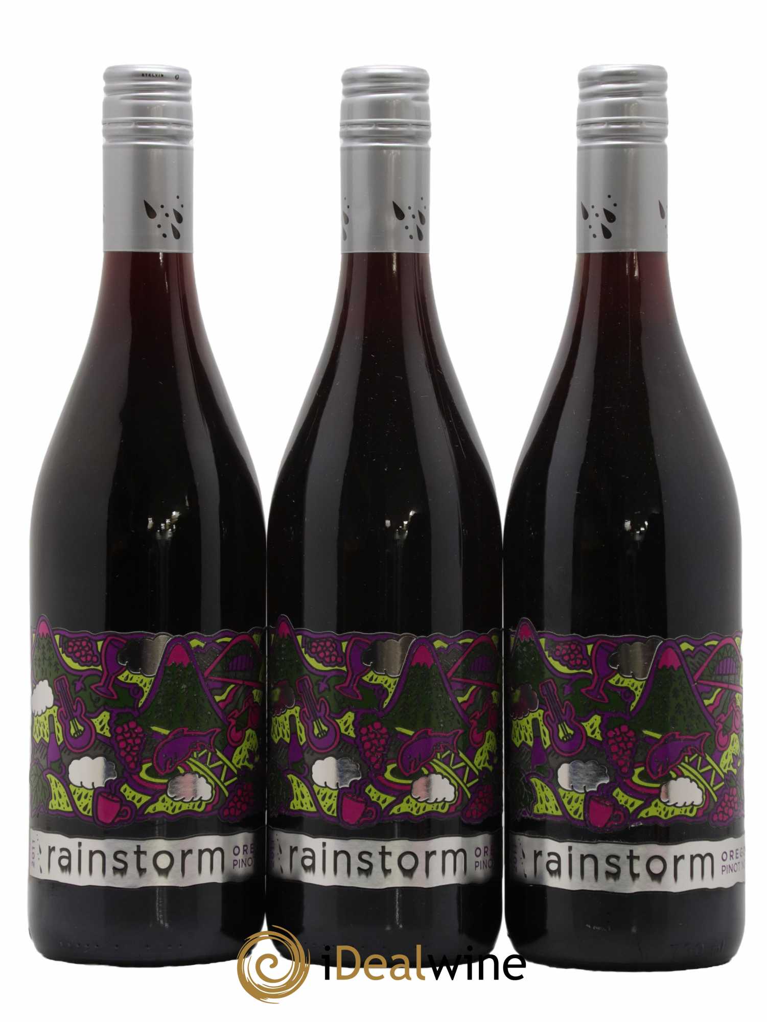 USA Oregon Pinot Noir Rainstorm 2011 - Lot de 3 bouteilles - 0