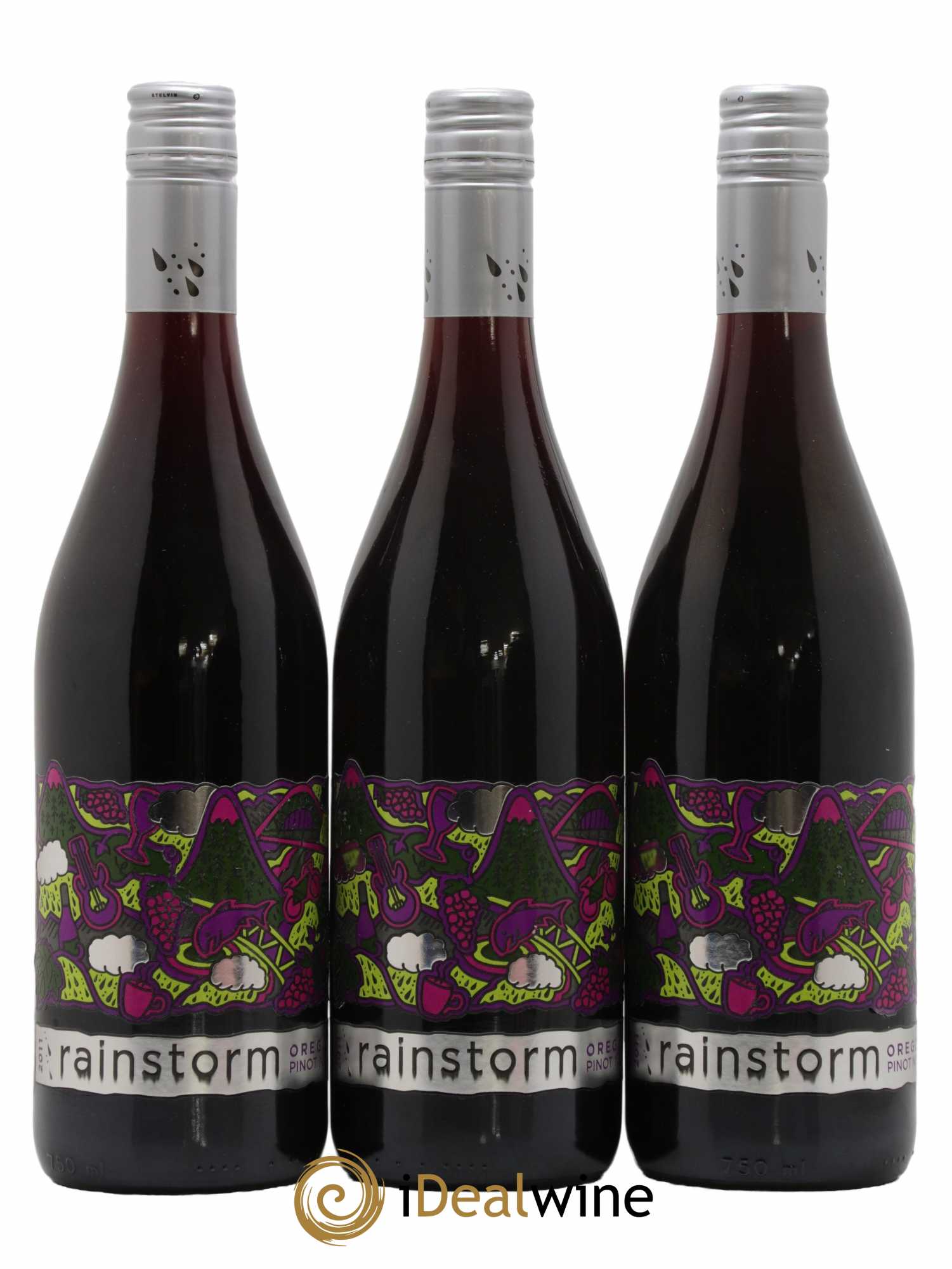 USA Oregon Pinot Noir Rainstorm 2011 - Lot de 3 bouteilles - 0