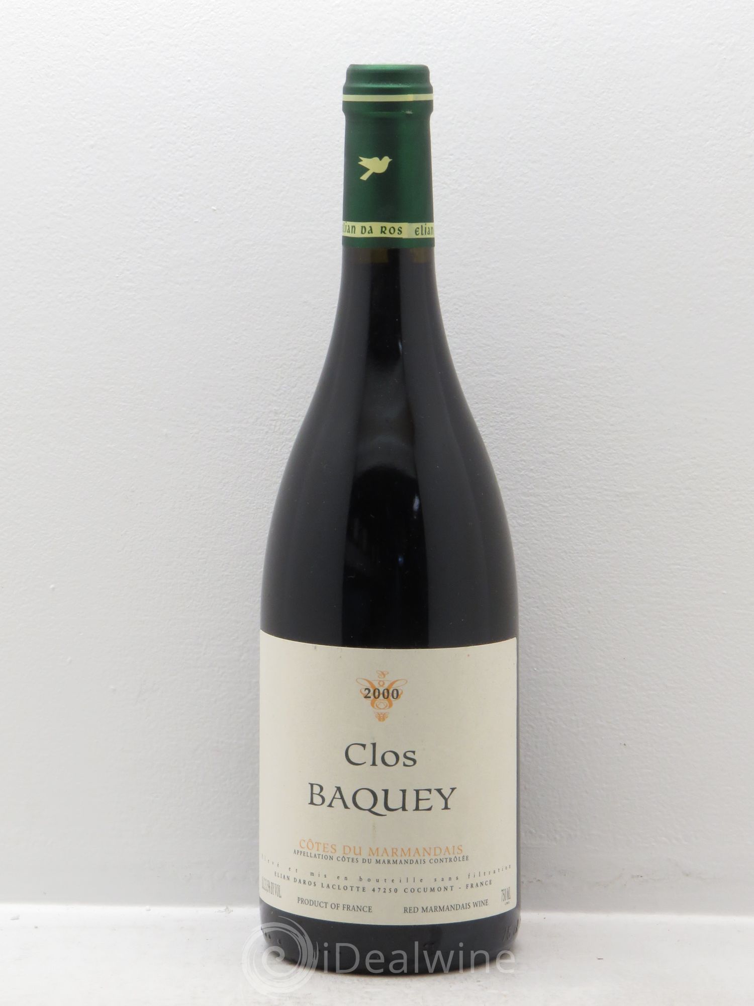 Côtes du Marmandais Elian Da Ros (Domaine) Clos Bacquey (sans prix de réserve) 2000 - Posten von 1 Flasche - 0