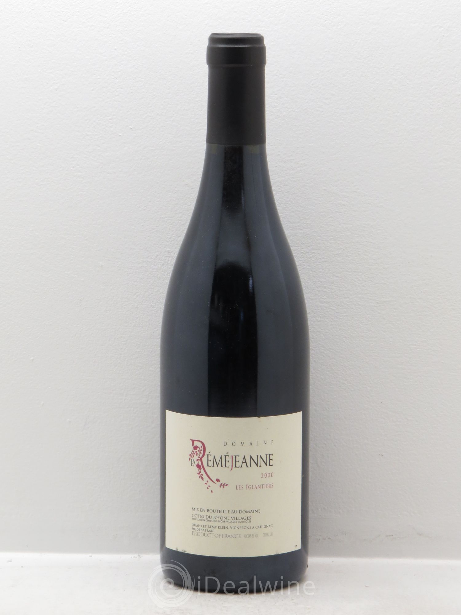Côtes-du-Rhône Villages Les Eglantiers -Domaine Réméianne (sans prix de réserve) 2000 - Posten von 1 Flasche - 0