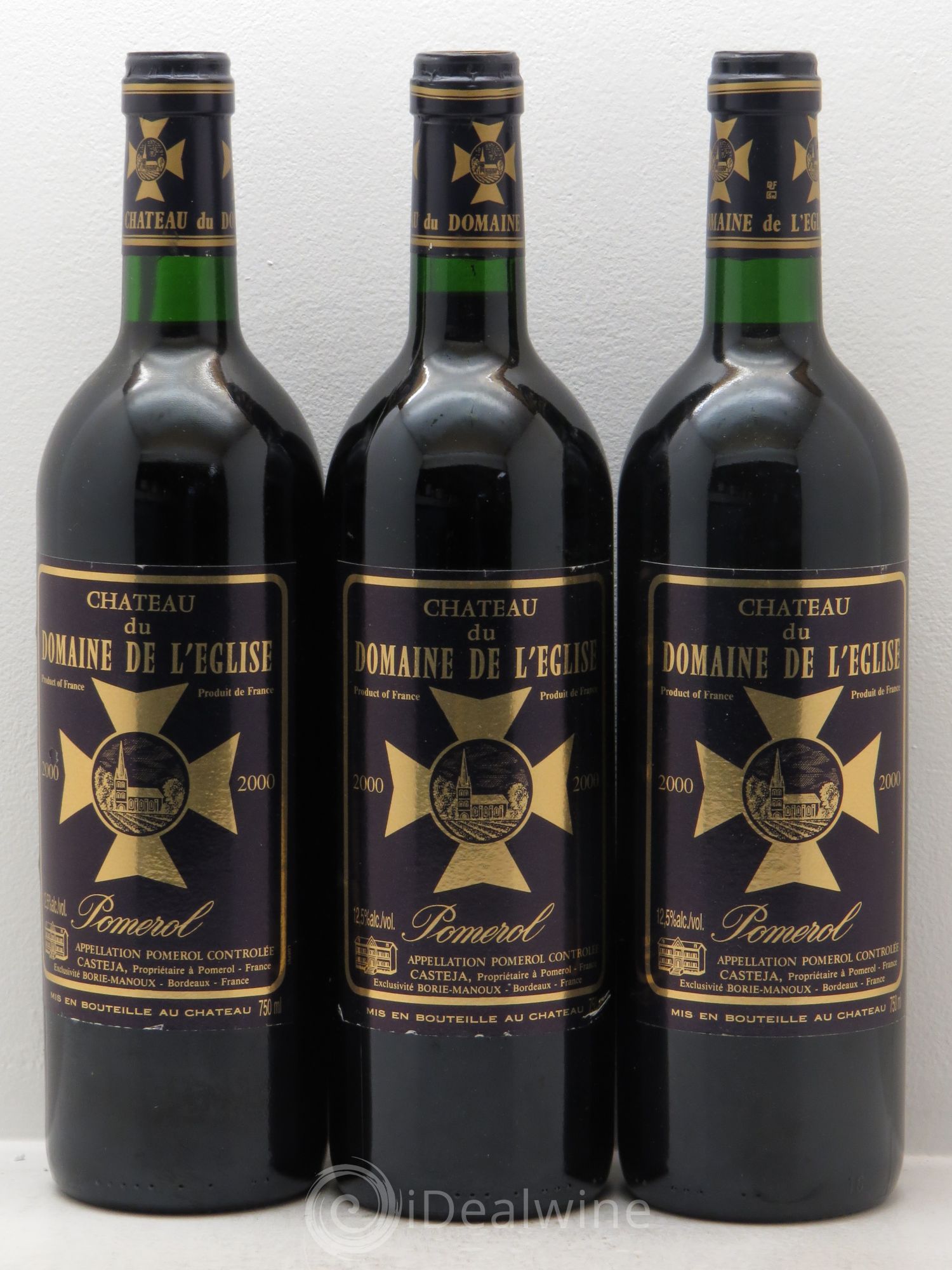 Château du Domaine de l'Église 2000 - Lot de 3 bouteilles - 0