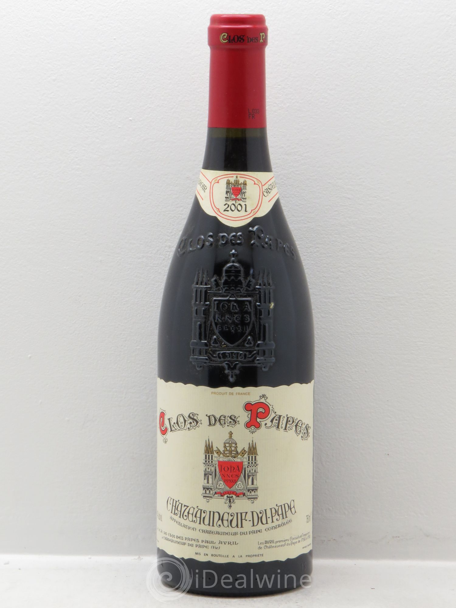 Châteauneuf-du-Pape Clos des Papes - Paul Avril 2001 - Lot de 1 bouteille - 0