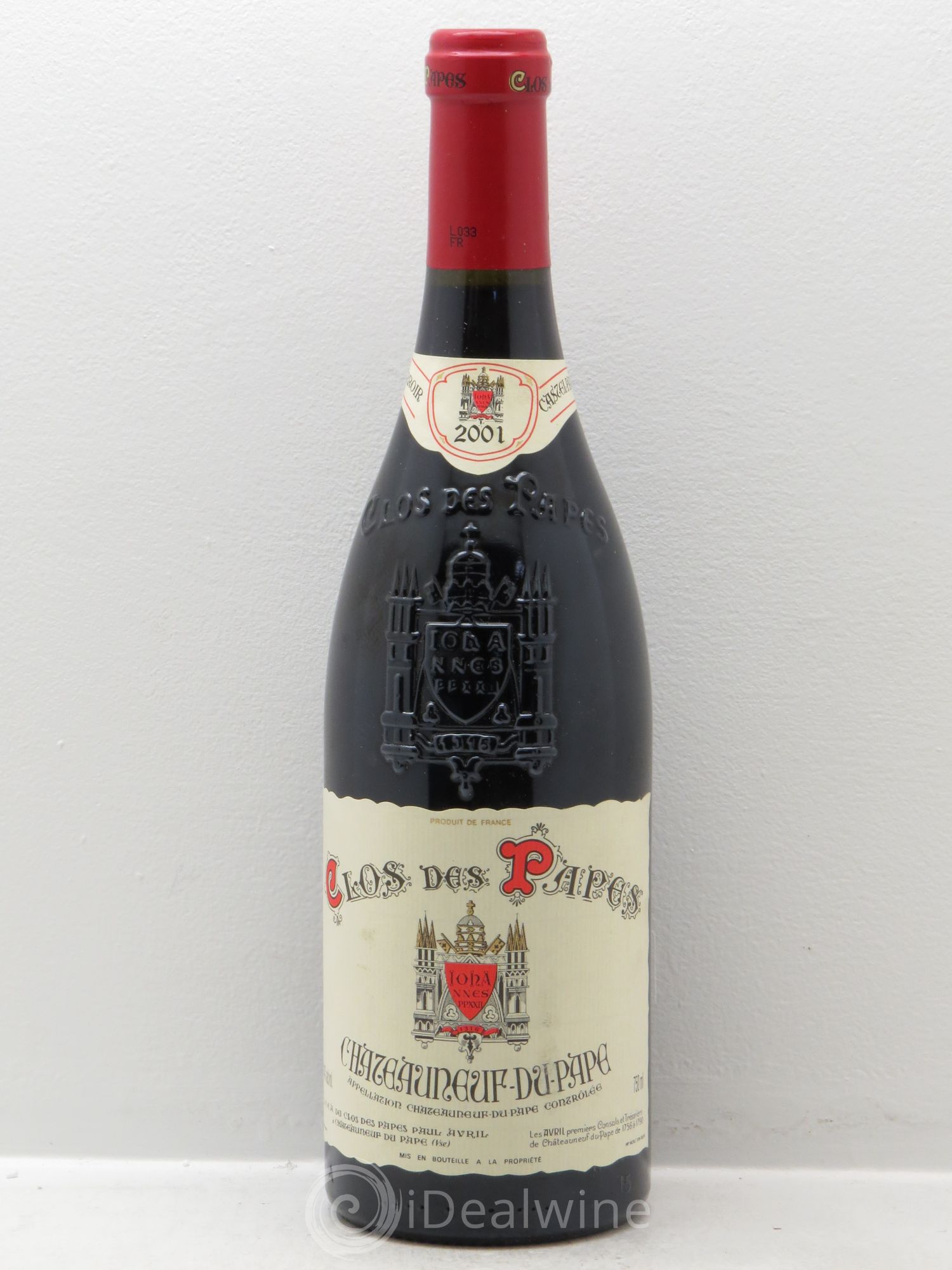 Châteauneuf-du-Pape Clos des Papes - Paul Avril 2001 - Lot de 1 bouteille - 0