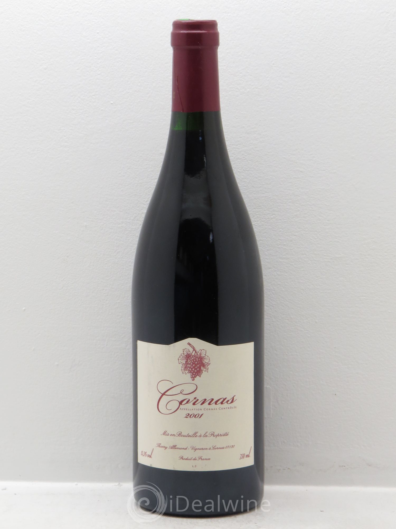 Cornas Thierry Allemand (sans souffre) 2001 - Lot de 1 bouteille - 0