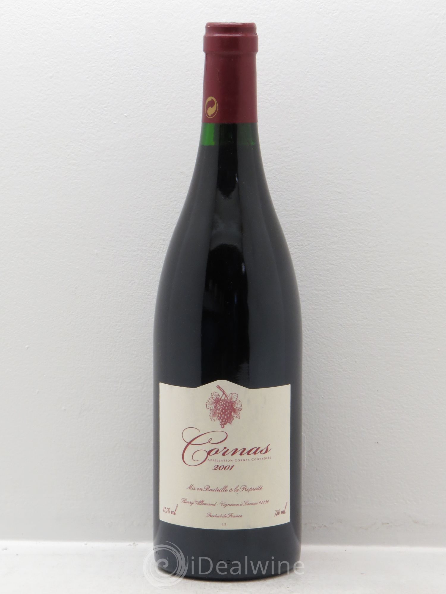 Cornas Thierry Allemand (sans souffre) 2001 - Lot de 1 bouteille - 0