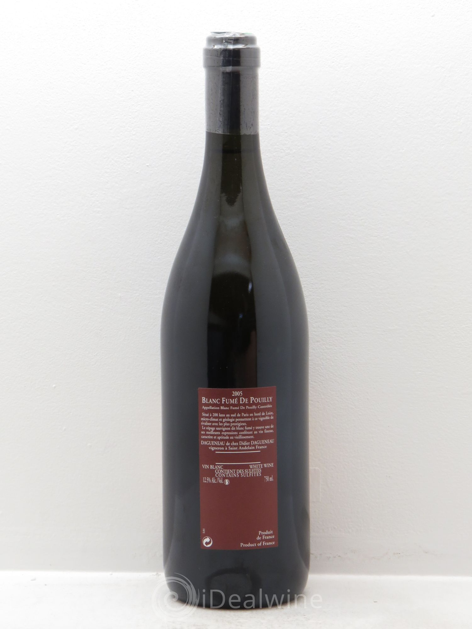 Vin de France (anciennement Pouilly-Fumé) Pur Sang Dagueneau (Domaine Didier - Louis-Benjamin) 2005 - Lot de 1 bouteille - 1