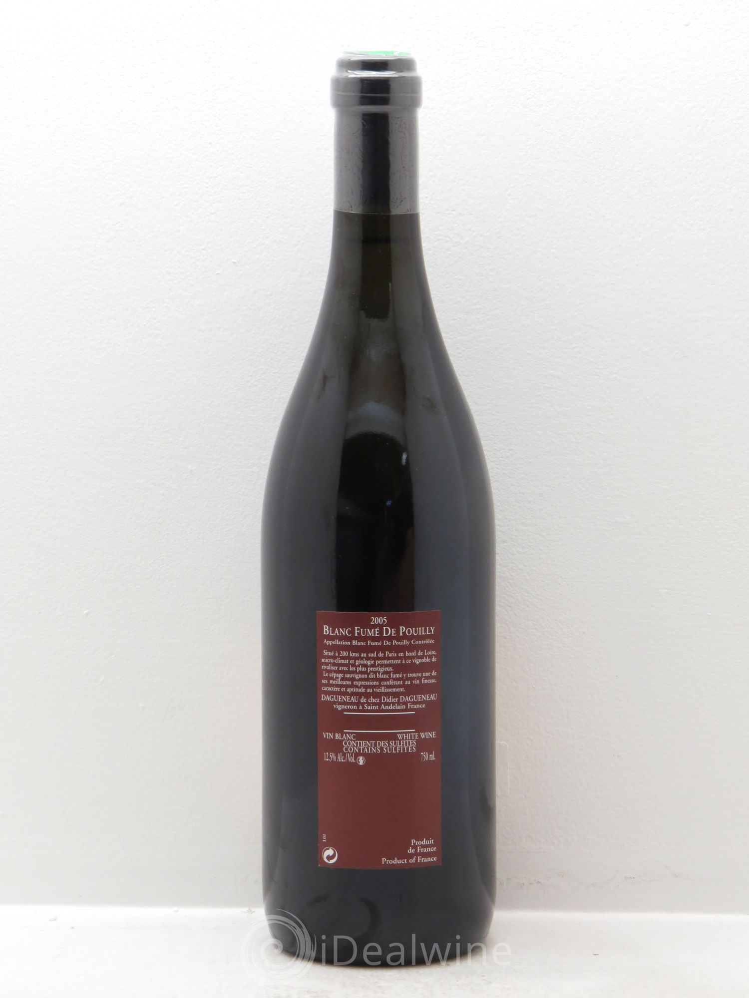 Vin de France (anciennement Pouilly-Fumé) Pur Sang Dagueneau (Domaine Didier - Louis-Benjamin) 2005 - Lot de 1 bouteille - 1