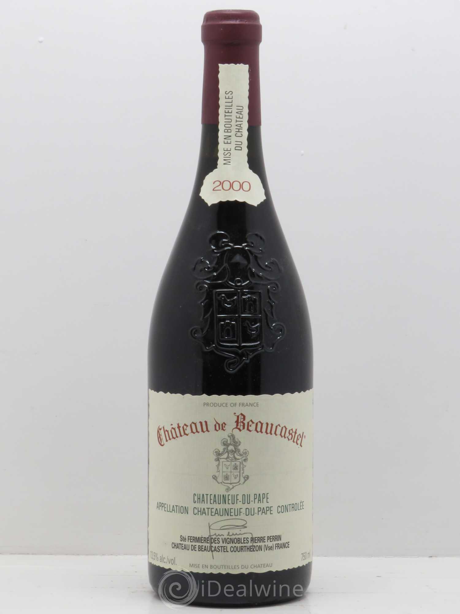 Châteauneuf-du-Pape Château de Beaucastel Famille Perrin 2000 - Lot de 1 bouteille - 0