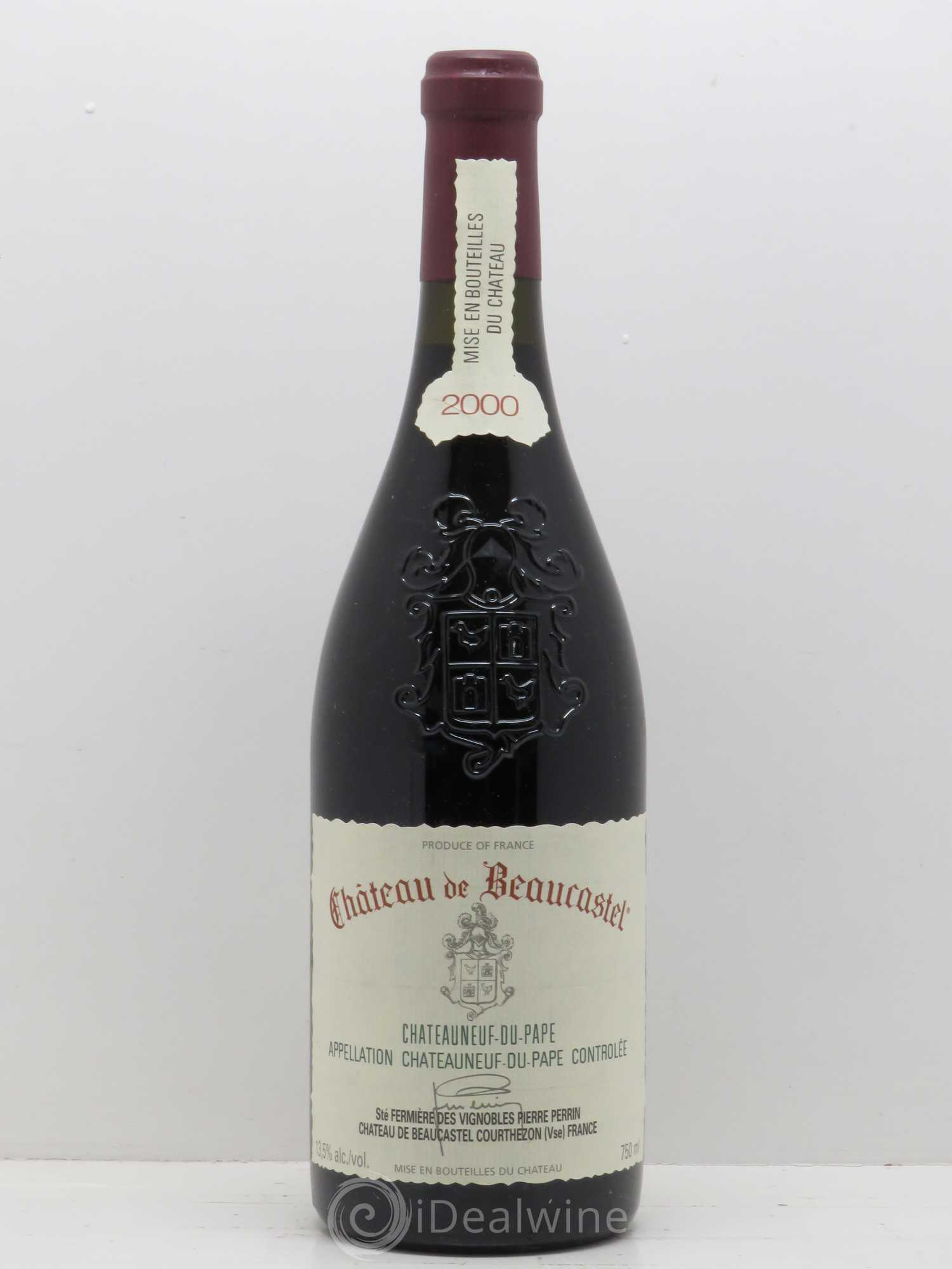 Châteauneuf-du-Pape Château de Beaucastel Famille Perrin 2000 - Lot de 1 bouteille - 0