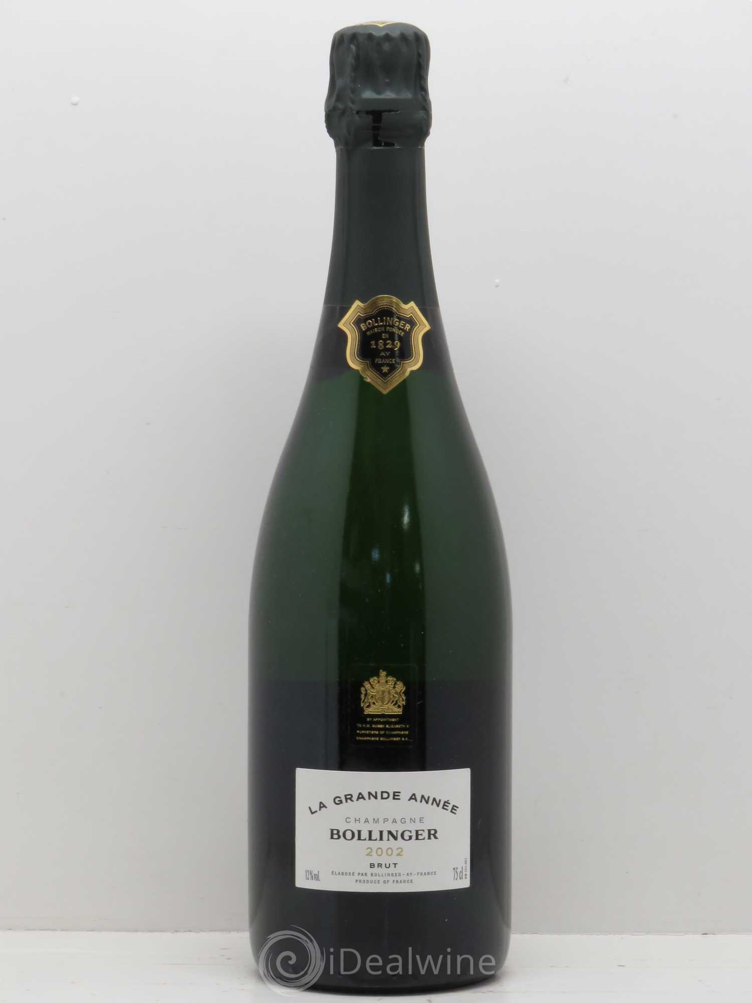 La Grande Année Brut Bollinger 2002 - Lot de 1 bouteille - 0