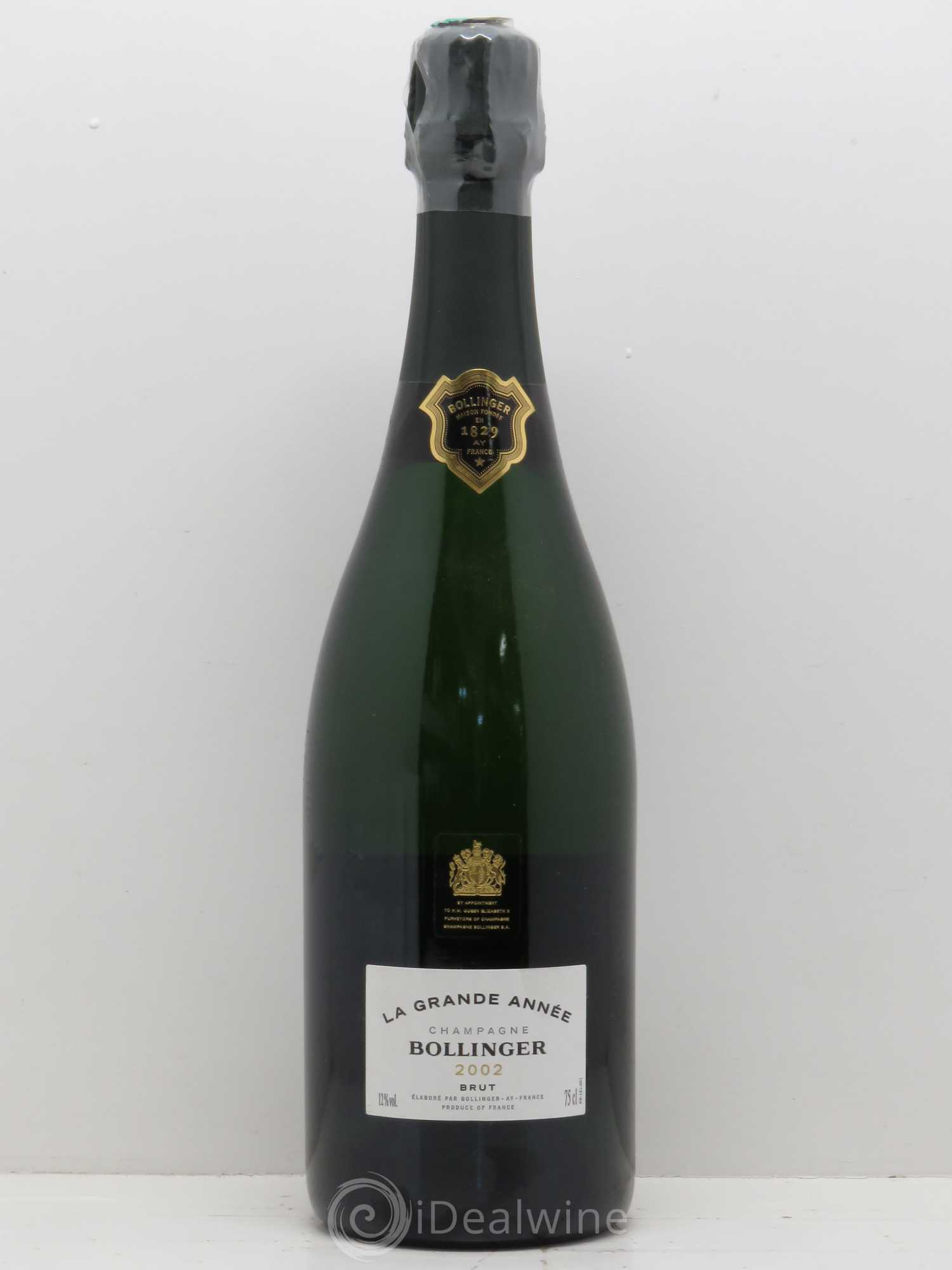 La Grande Année Brut Bollinger 2002 - Lot de 1 bouteille - 0
