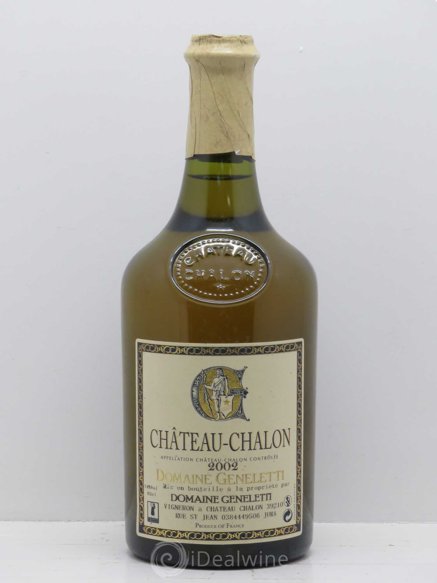 Château-Chalon Domaine Geneletti 2002 - Lot de 1 bouteille - 0