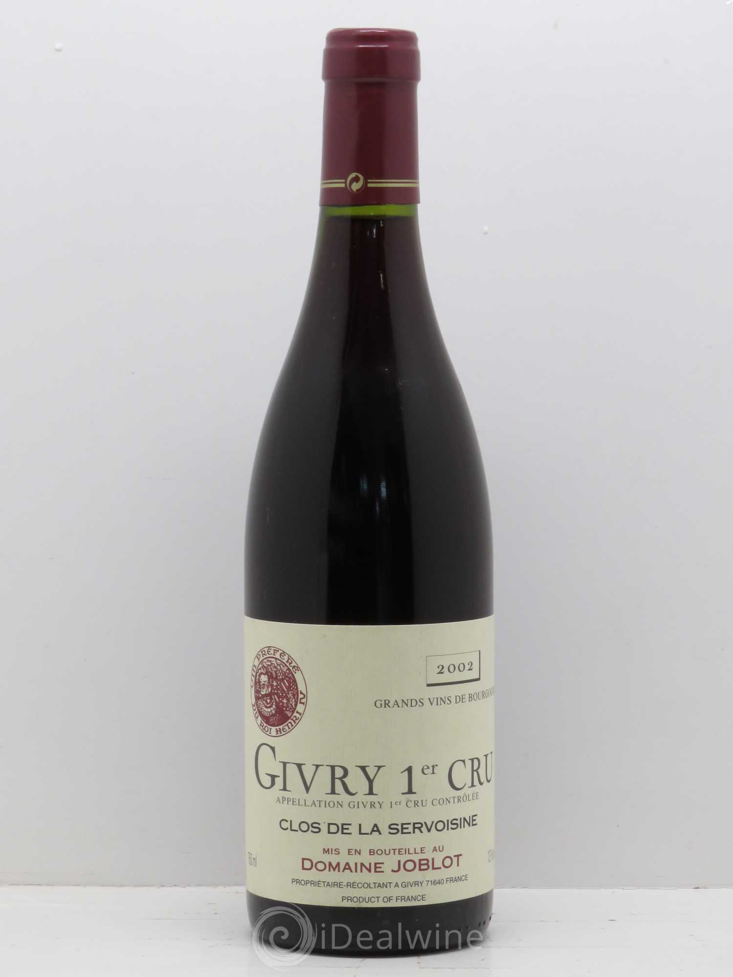 Givry 1er Cru Servoisine Joblot (Domaine) 2002 - Lot de 1 bouteille - 0