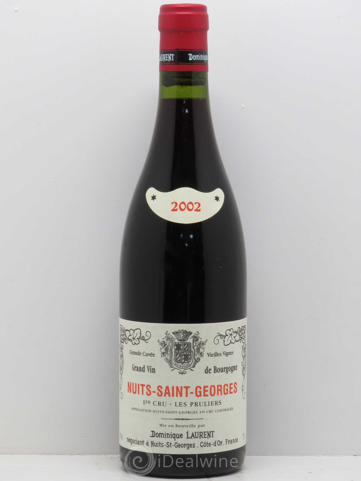 Nuits-Saint-Georges 1er Cru Les Pruliers Dominique Laurent (sans prix de réserve) 2002 - Posten von 1 Flasche - 0